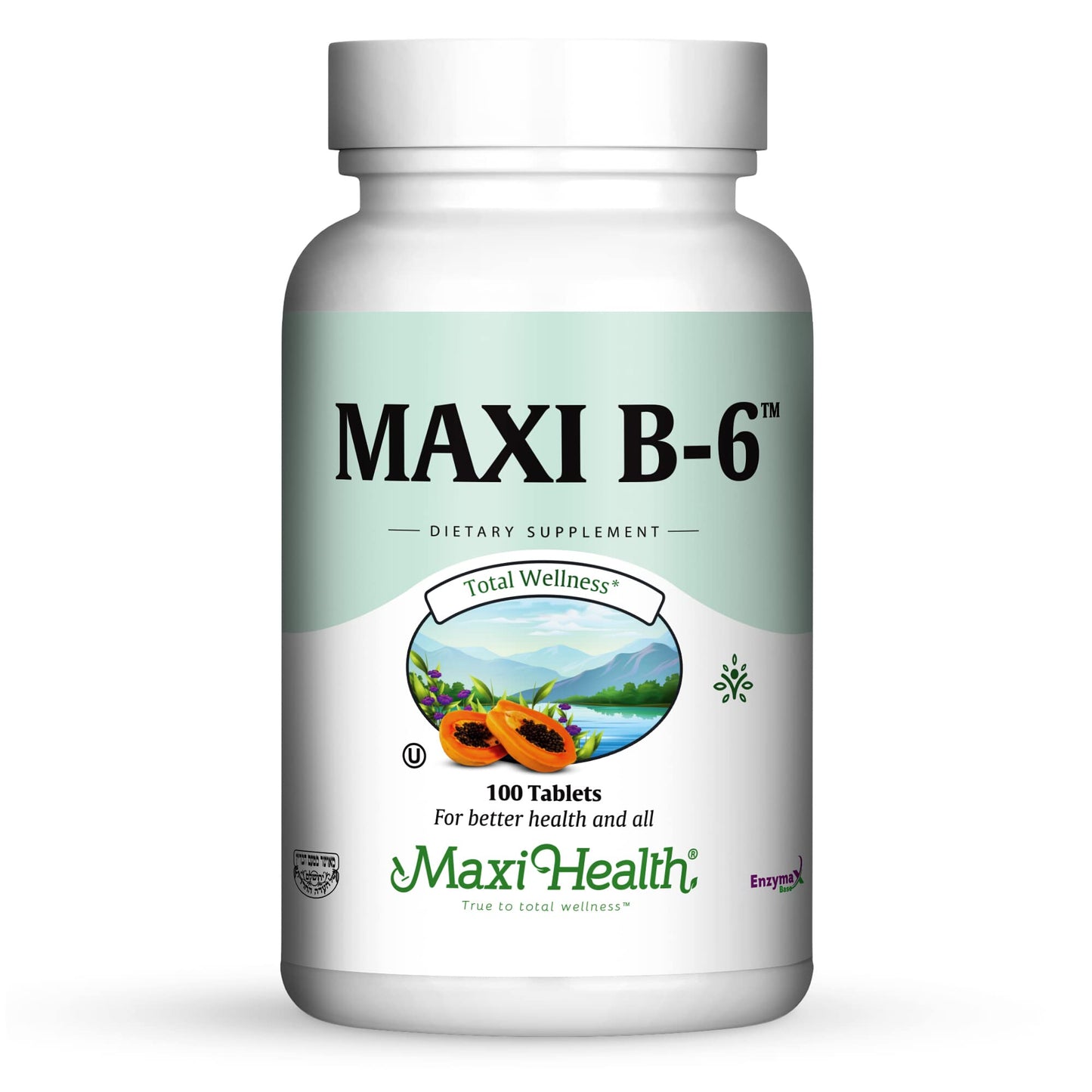 Maxi Health Vitamin B6 Supplement Capsules, 100 Count