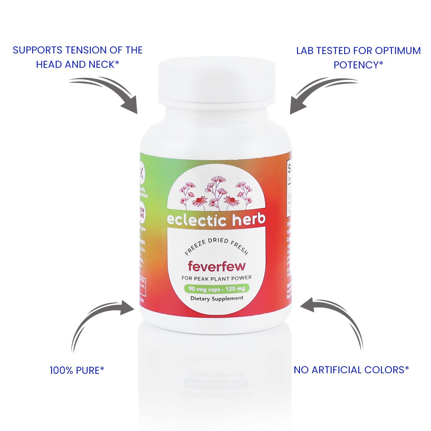 Eclectic Institute Feverfew Capsules, 90 Count