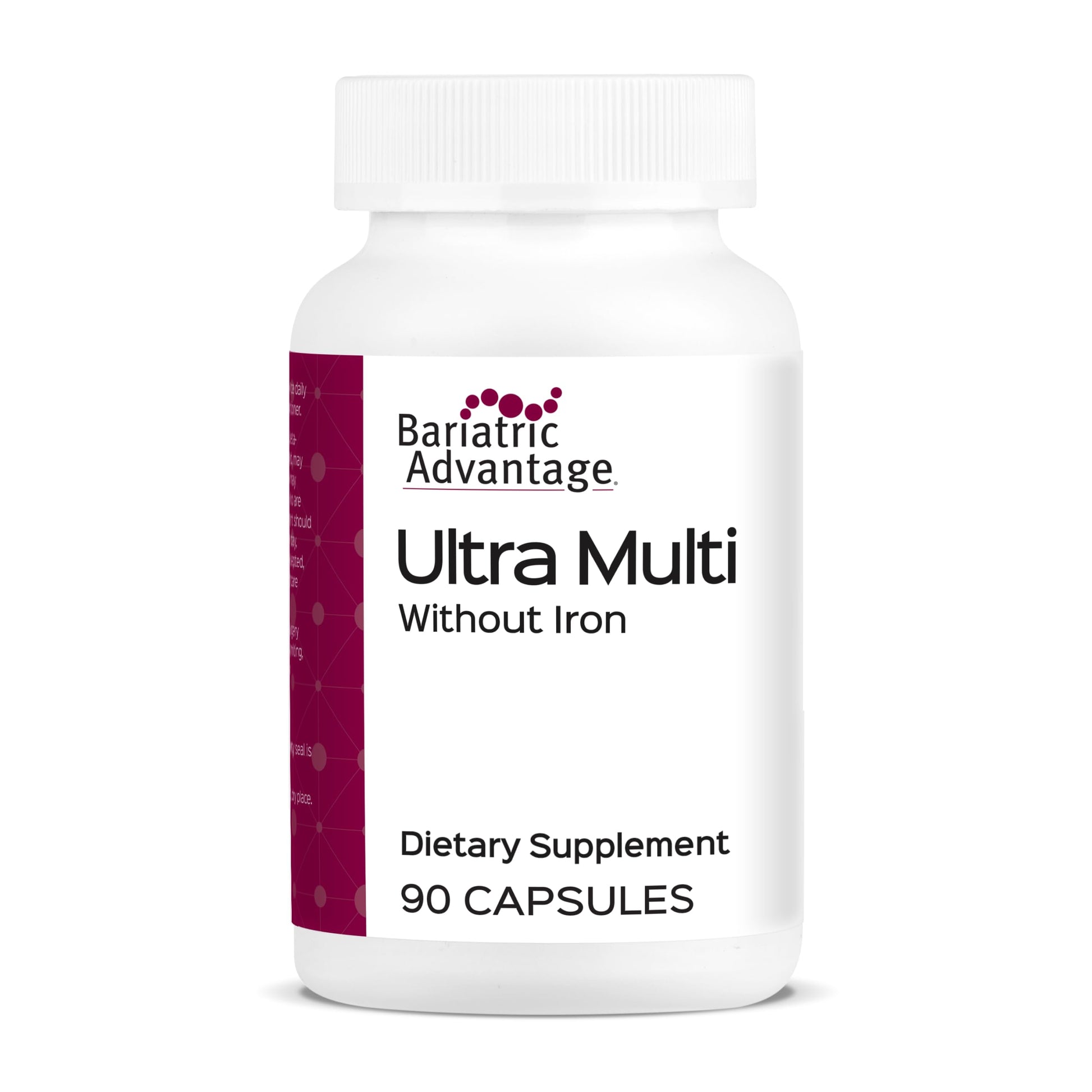 Bariatric Advantage Ultra Multi Without Iron High Potency Daily Multivitamin for Bariatric Surgery Patients with 22 Essential Vitamins and Nutrients, 90 Capsules