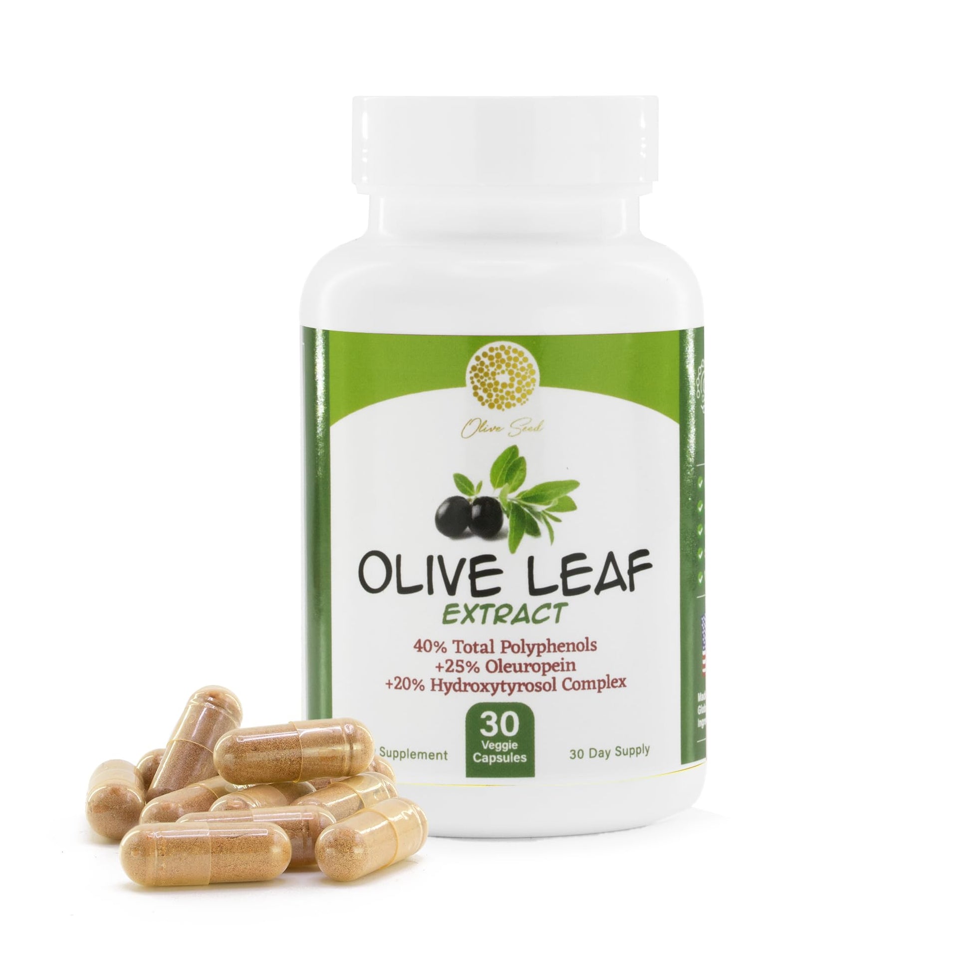 Olive Seed Olive Leaf Extract 500mg Capsule, 30 Capsules