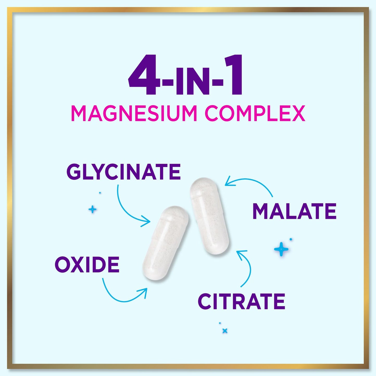Hello Lovely! Magnesium Complex - 500mg Elemental Blend of Glycinate, Citrate, Malate & Oxide, 60 Capsules