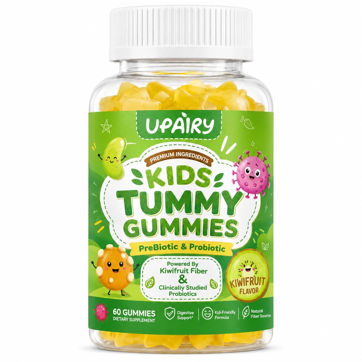 Picotonic Shot UPAIRY Kids Tummy Gummies 60 Count