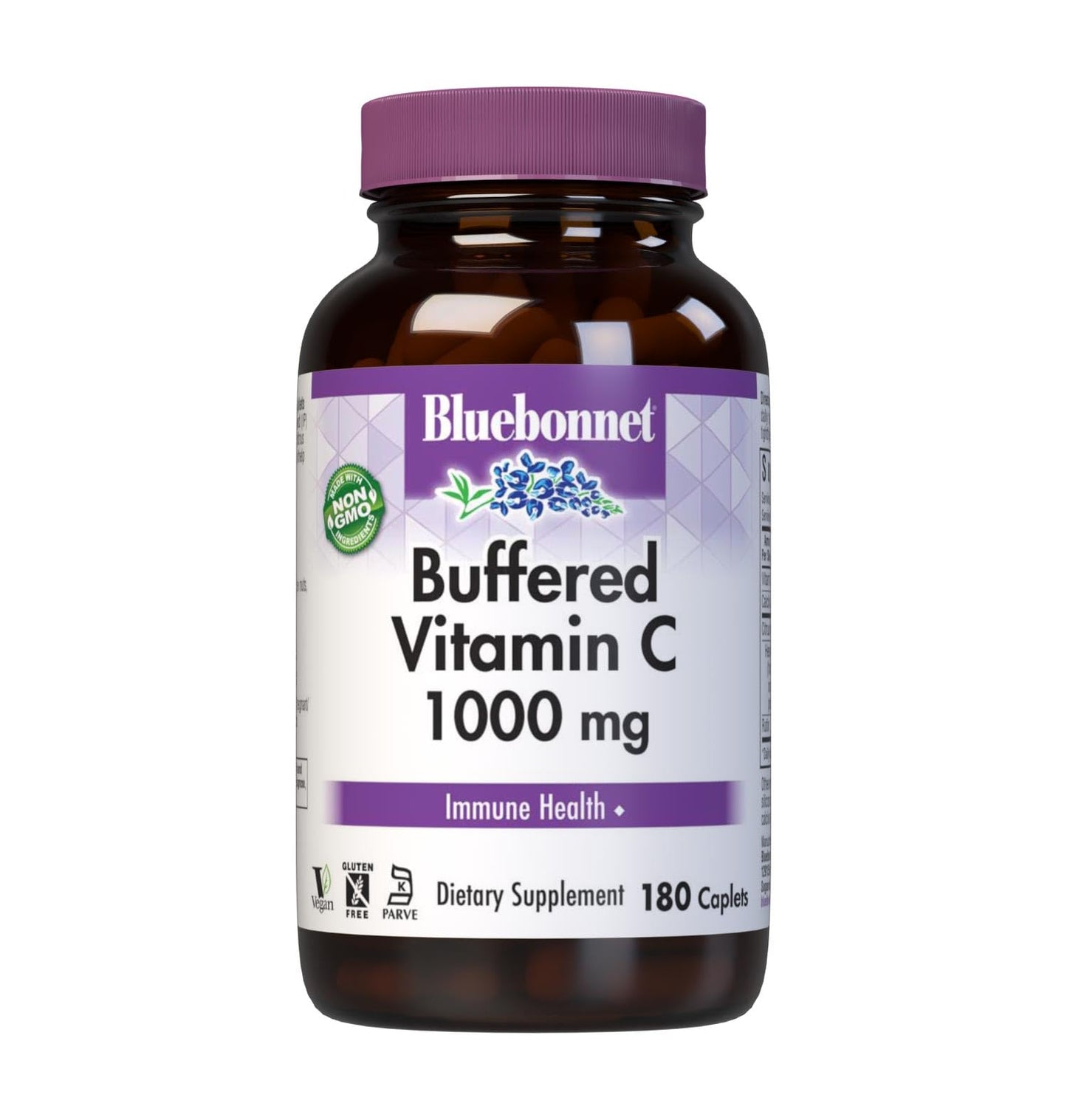 BlueBonnet Buffered Vitamin C 1000 mg Caplets, 180 Count