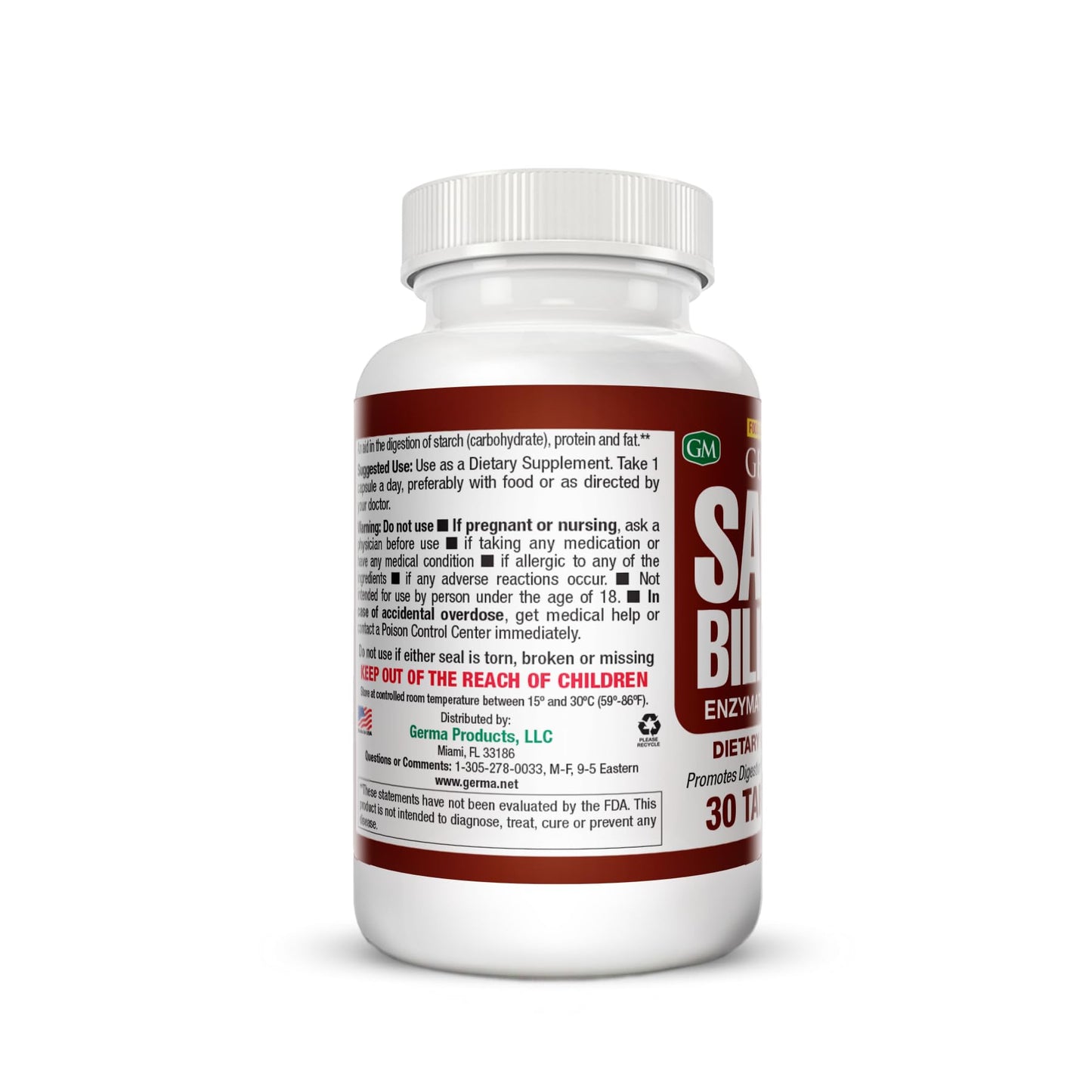 Germa Bile Salts Tablets, 30 Count