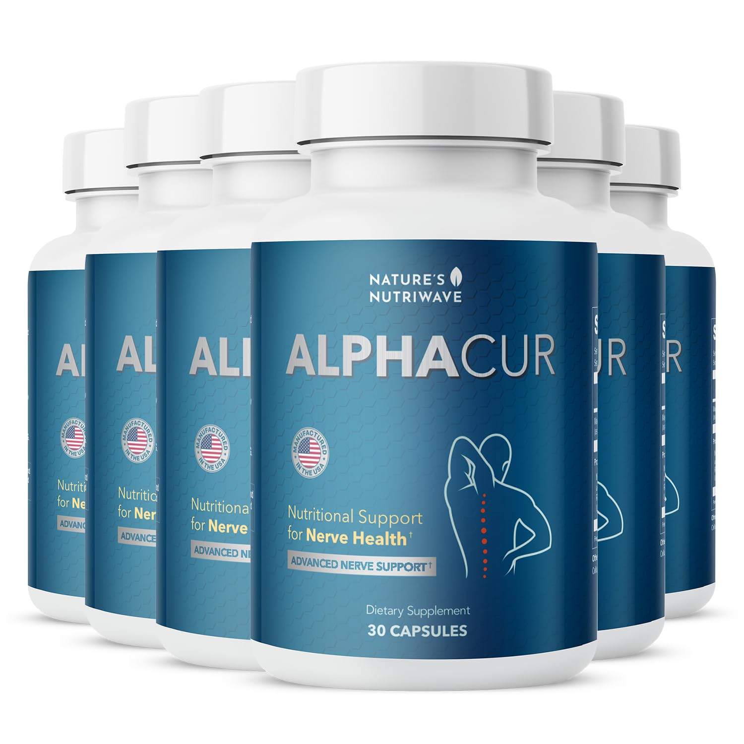 Nature’s NutriWave Alphacur Magnesium, ALA, Turmeric & CoQ10 Capsule, 180 Count