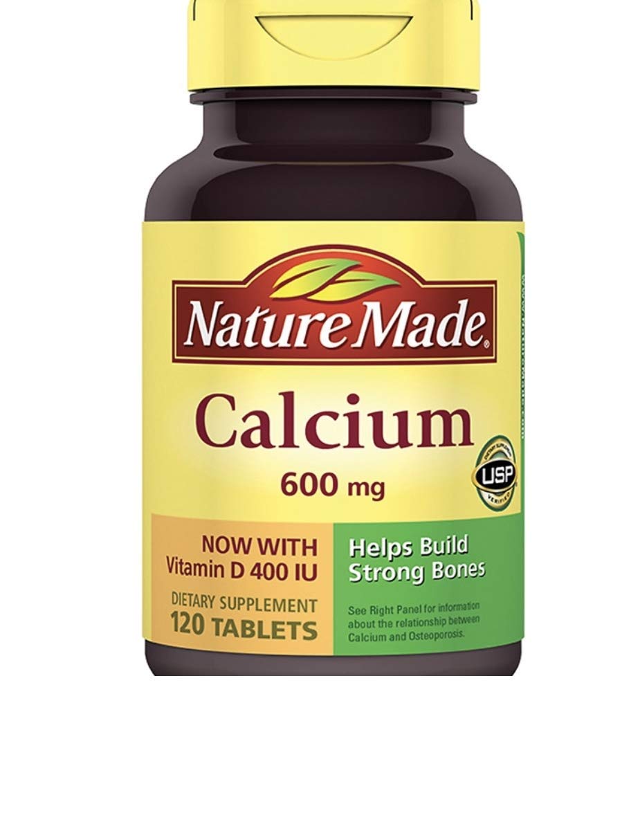 Nature Made Calcium 600 mg with Vitamin D Tablets, 120 Count