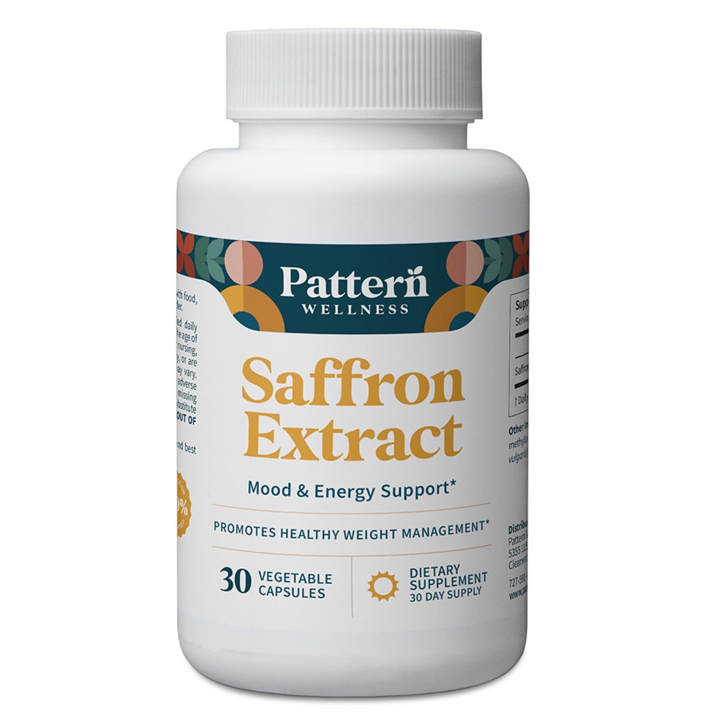 Pattern Wellness Saffron Extract Capsule 30 Count