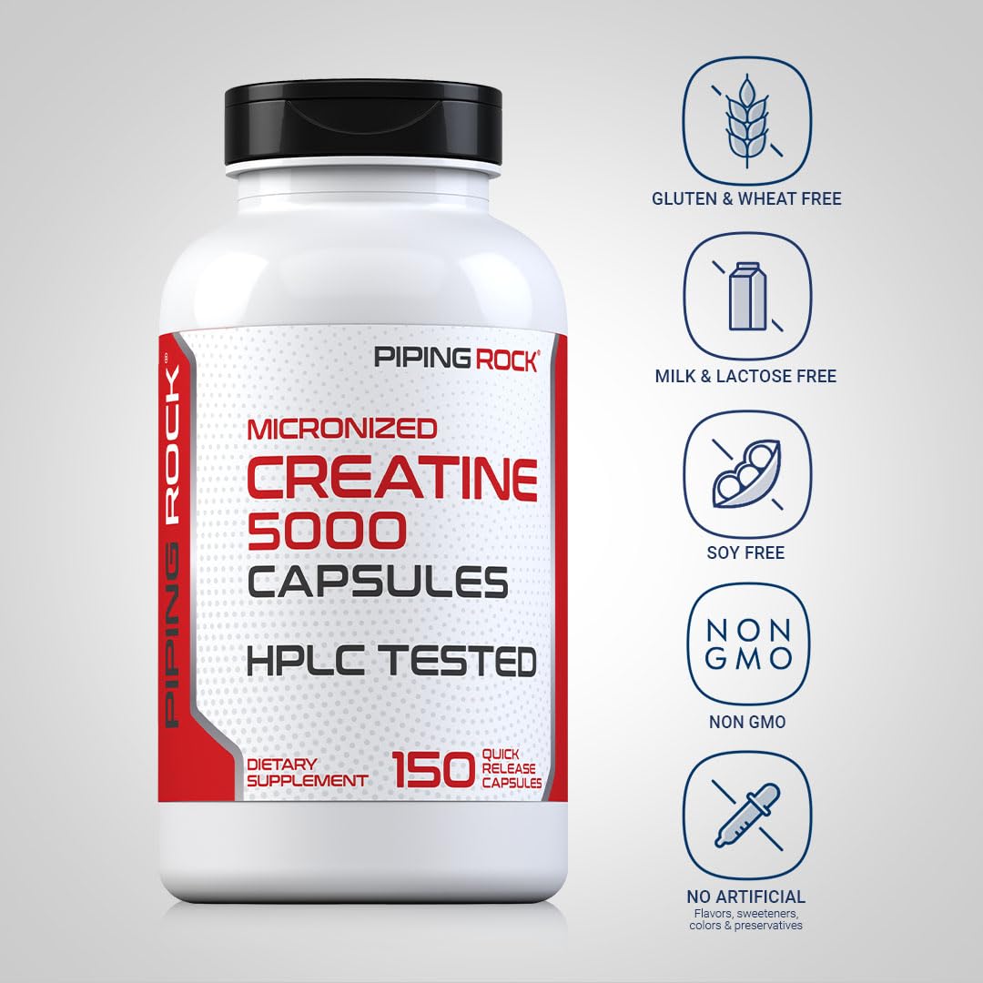 Piping Rock Creatine Monohydrate Capsules, 150 Capsules
