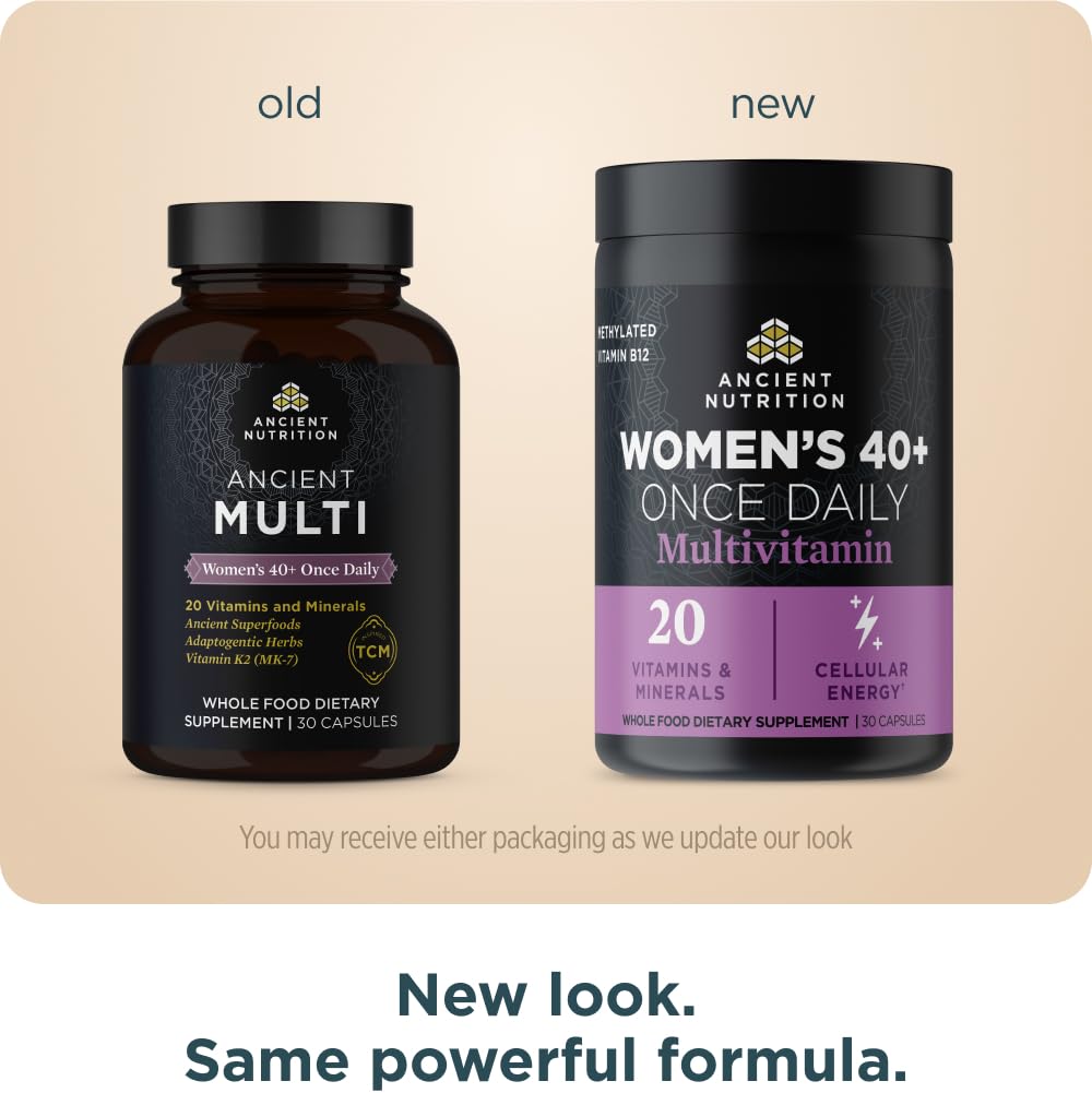 Ancient Nutrition Women's 40+ 1-Day Multivitamin Capsules, 30 Count
