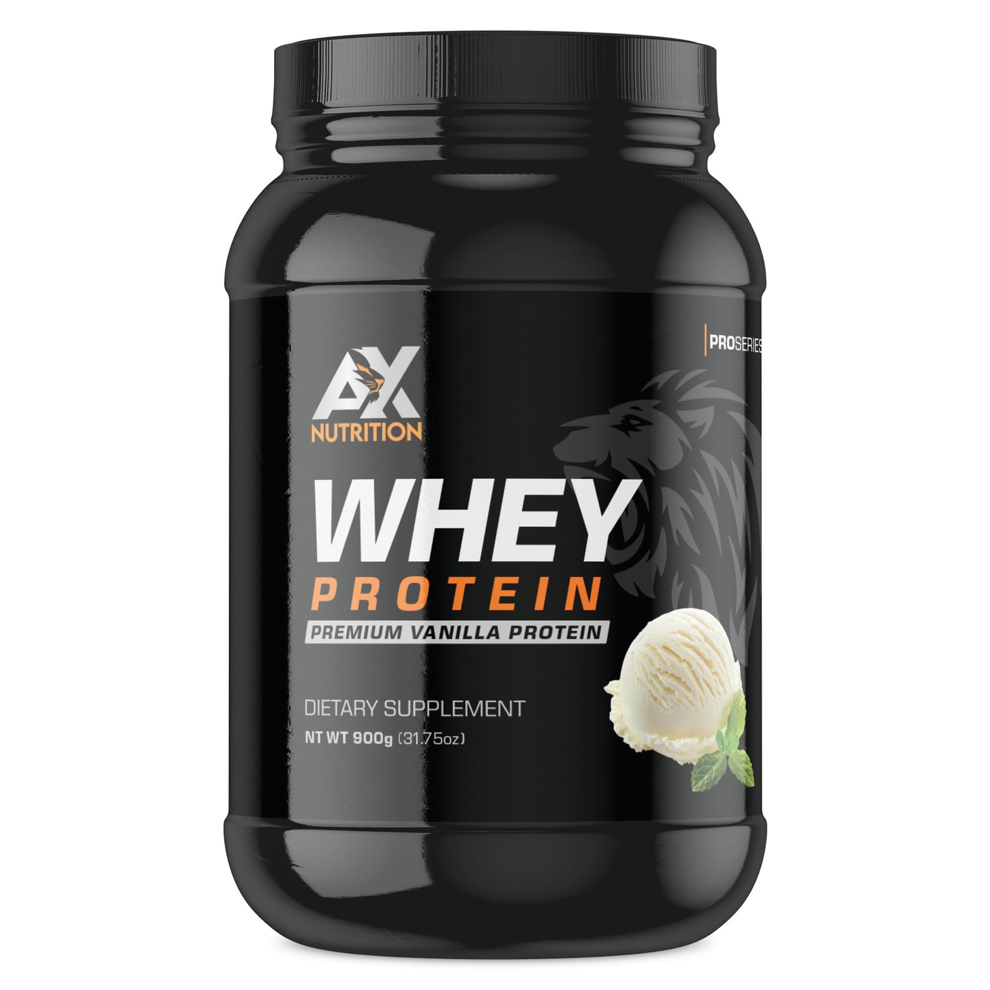 AX Nutrition Vanilla Whey Protein Powder 31.75 oz