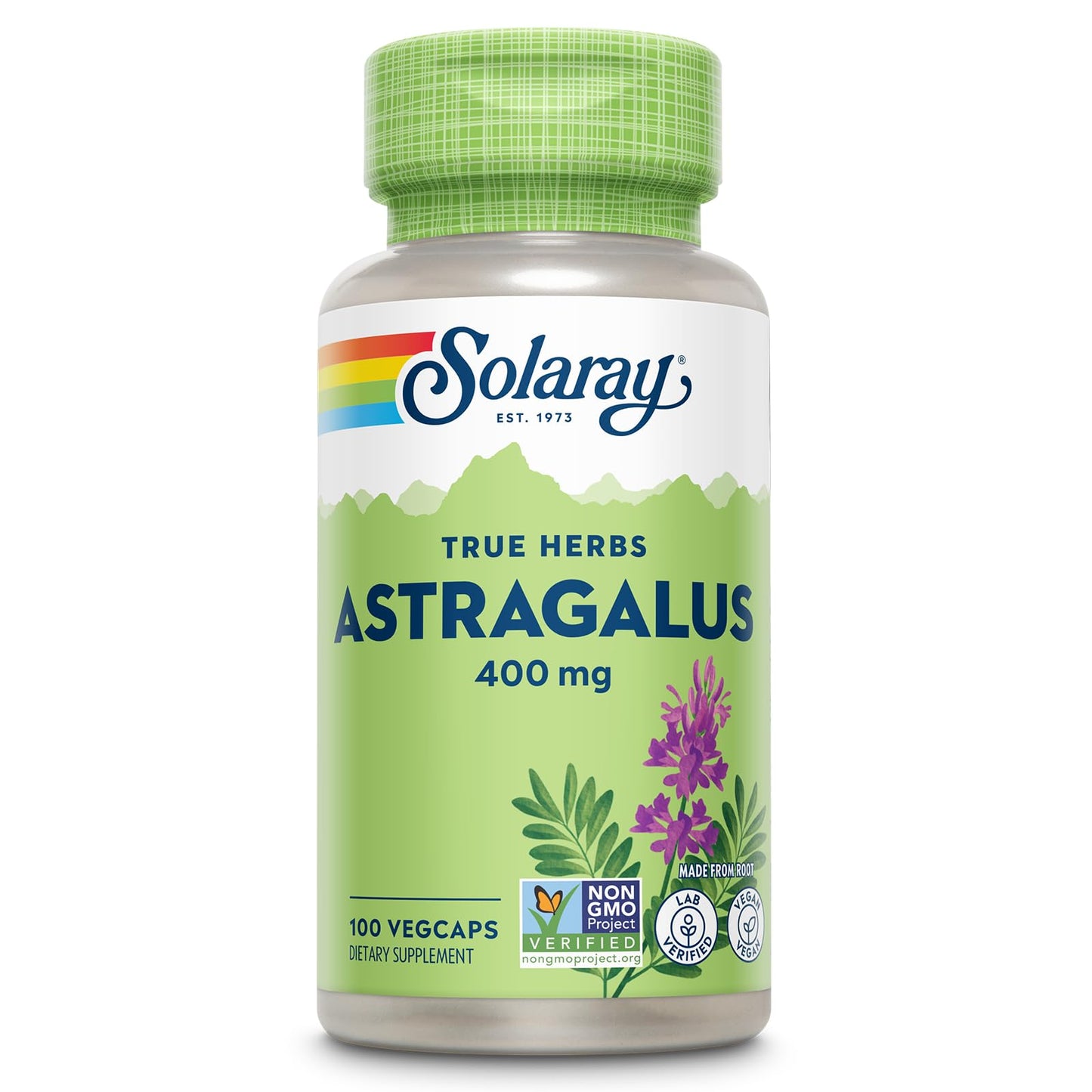 SOLARAY Astragalus Root 400mg – Traditional Herbal Support Capsule, 100 Count