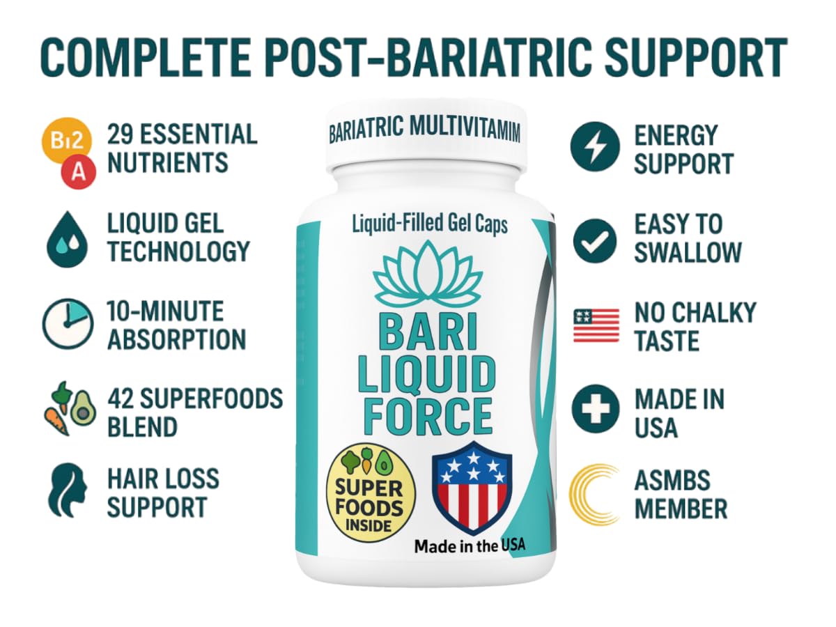 Universal Body Labs Bariatric Multivitamin with Iron Softgels 60 Count