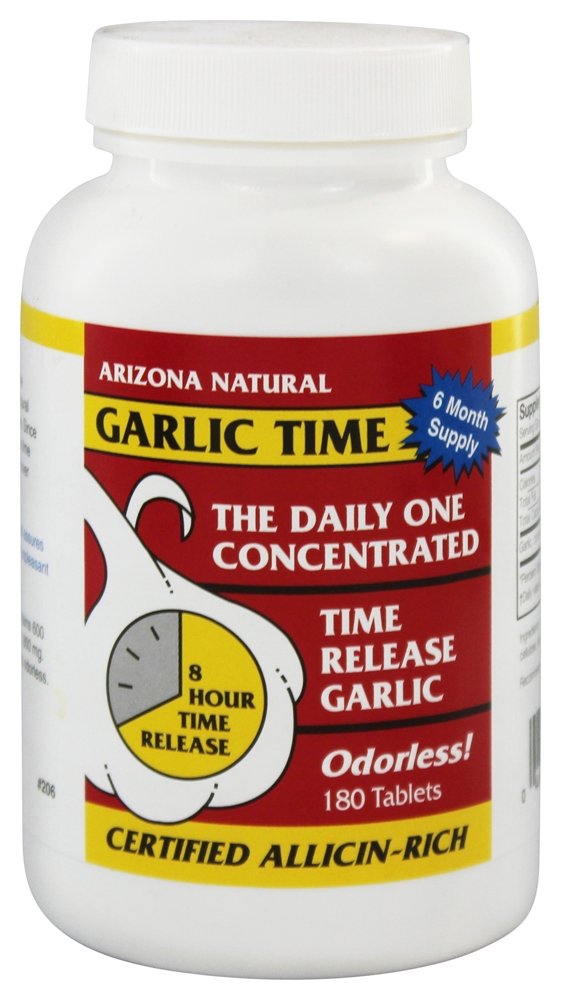 Arizona Natural Garlic Time Time-Release 1800 mg Tablets, 180 Count