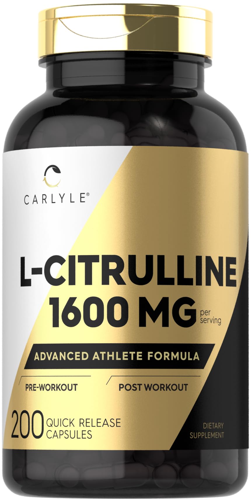 Carlyle L Citrulline 1600mg Capsules, 200 Count