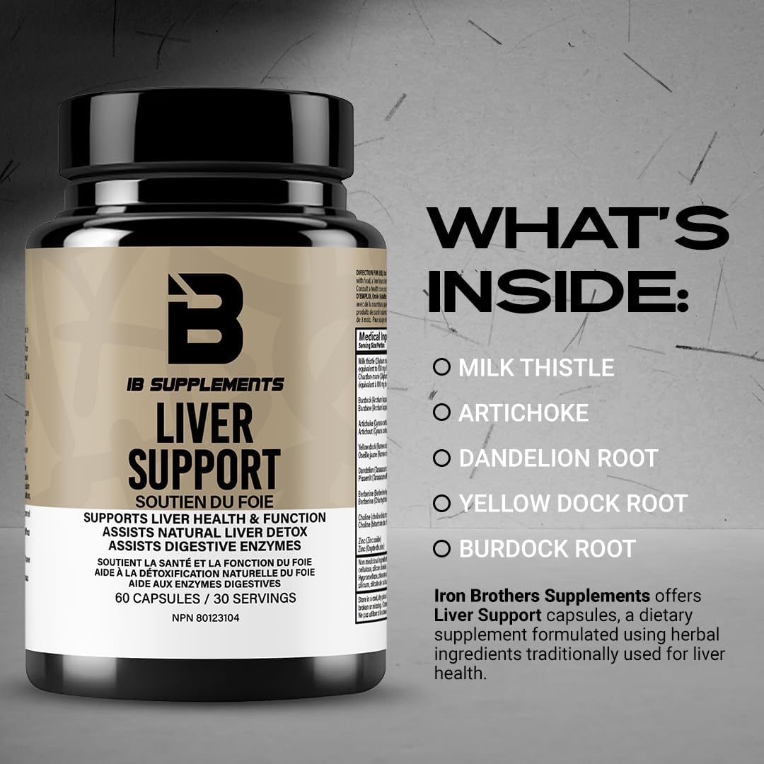 Iron Brothers Supplements Liver Support & Detox Supplement, 60 Capsules