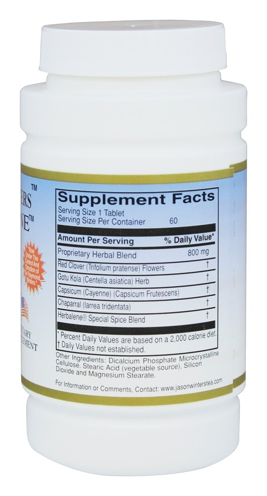 Jason Winters Tribalene with Chaparral, Red Clover, Herbalene Tablet, 60 Count