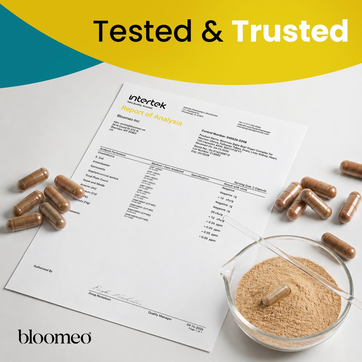 Bloomeo Beef Organ Supplement for Women Capsule 60 Count