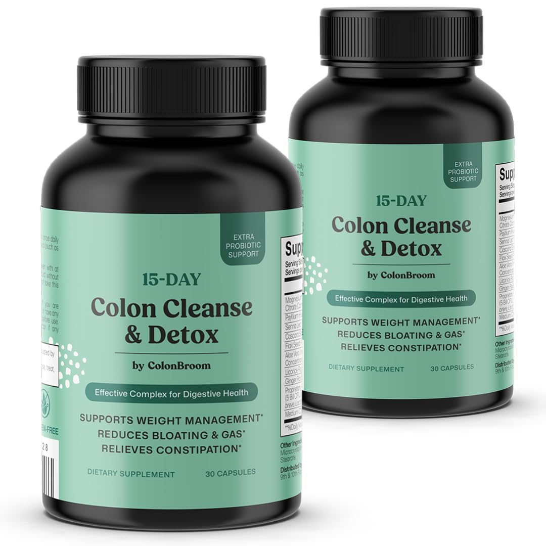 ColonBroom Colon Cleanse & Detox Capsules, 60 Count