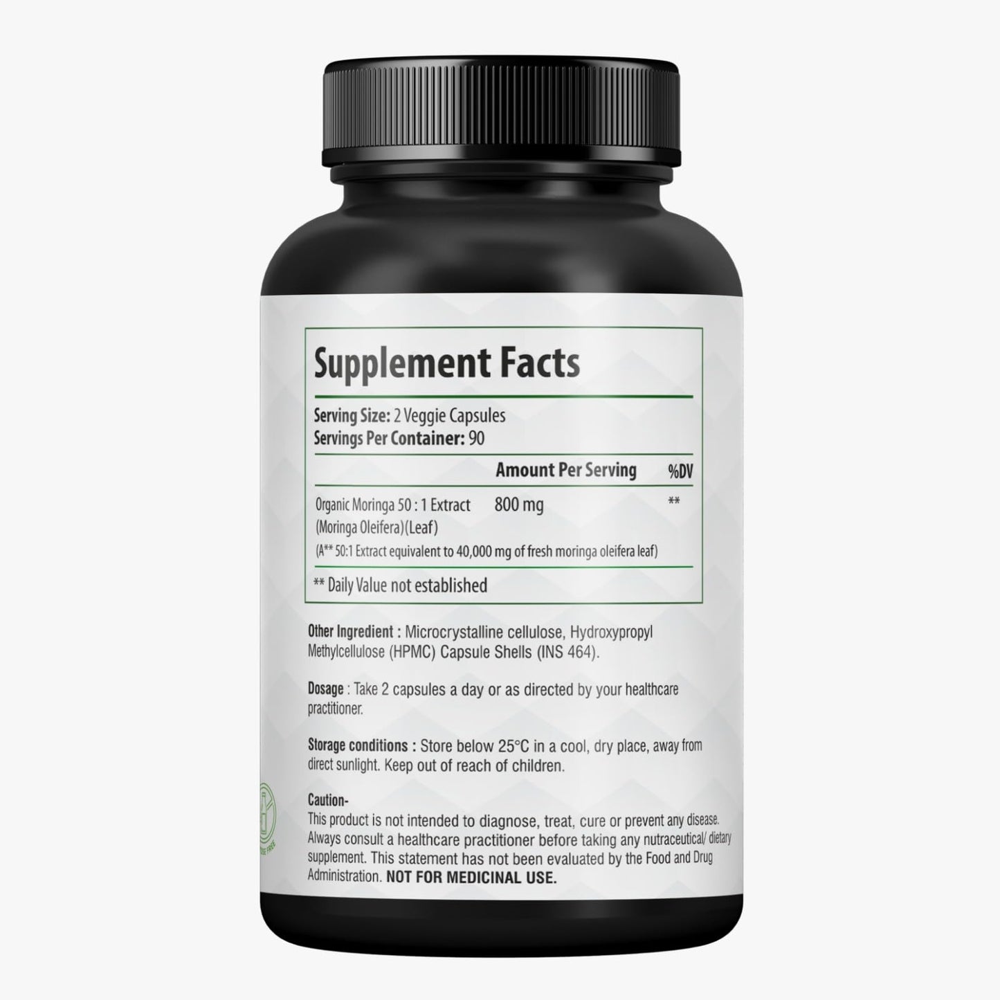 MABJI Pure Organic Moringa Capsules 40000 mg, 180 Capsules