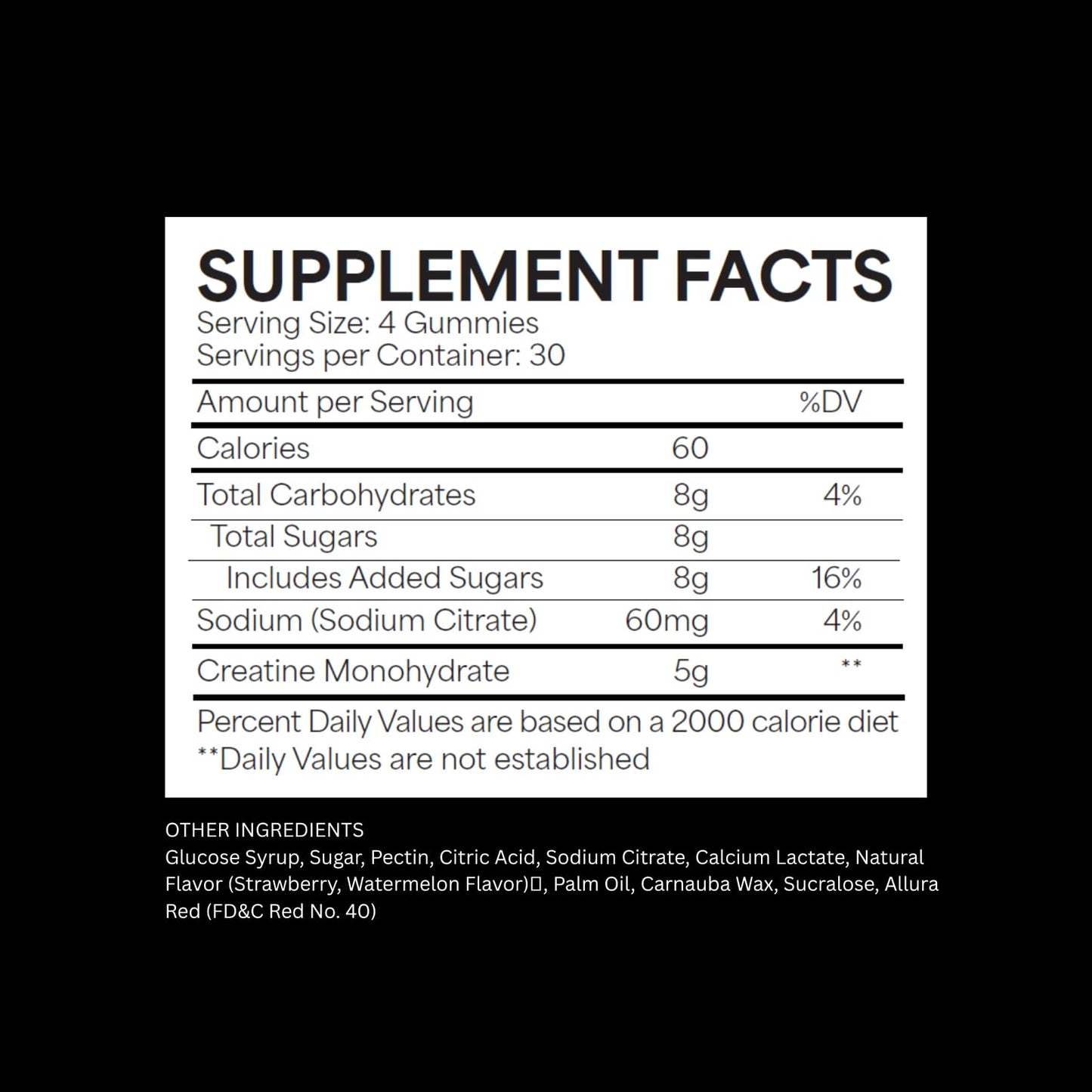 Whippy Brands Creatine Gummies 120 Count