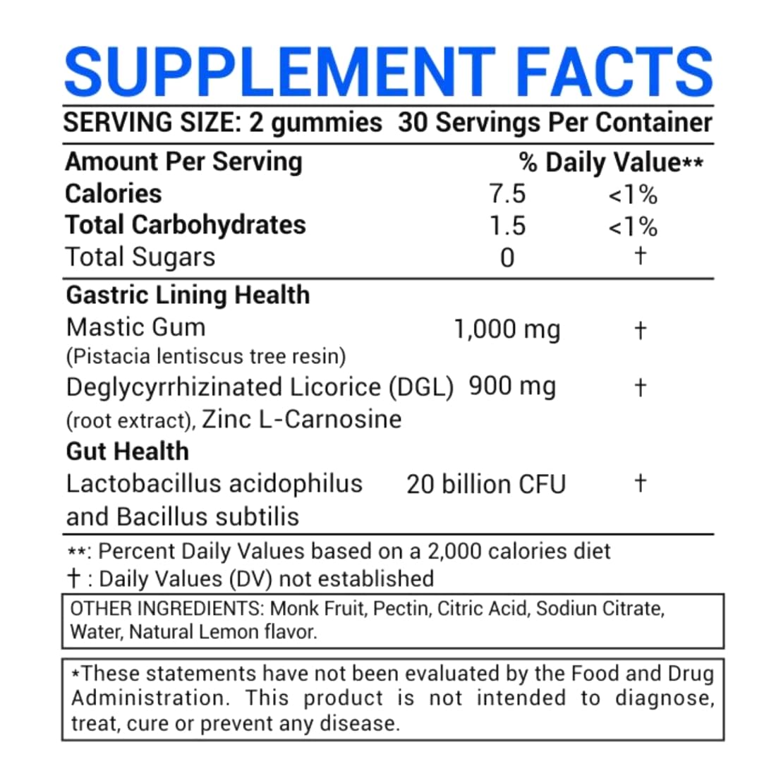 ACTIV PLUS Mastic Gum Stomach Soothe Gummies, 60 Count