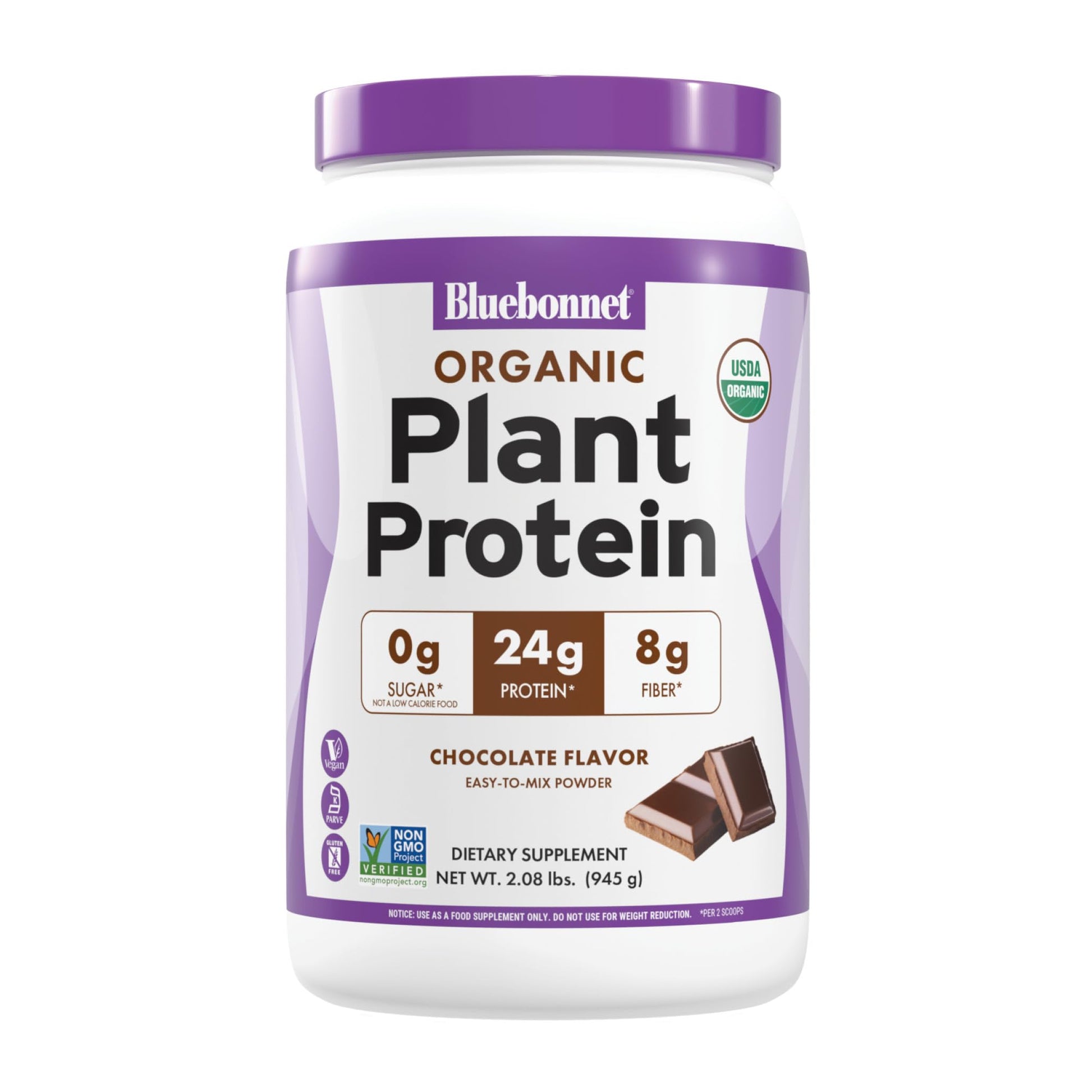 BlueBonnet Organic Plant Protein Powder, 2.08 lb