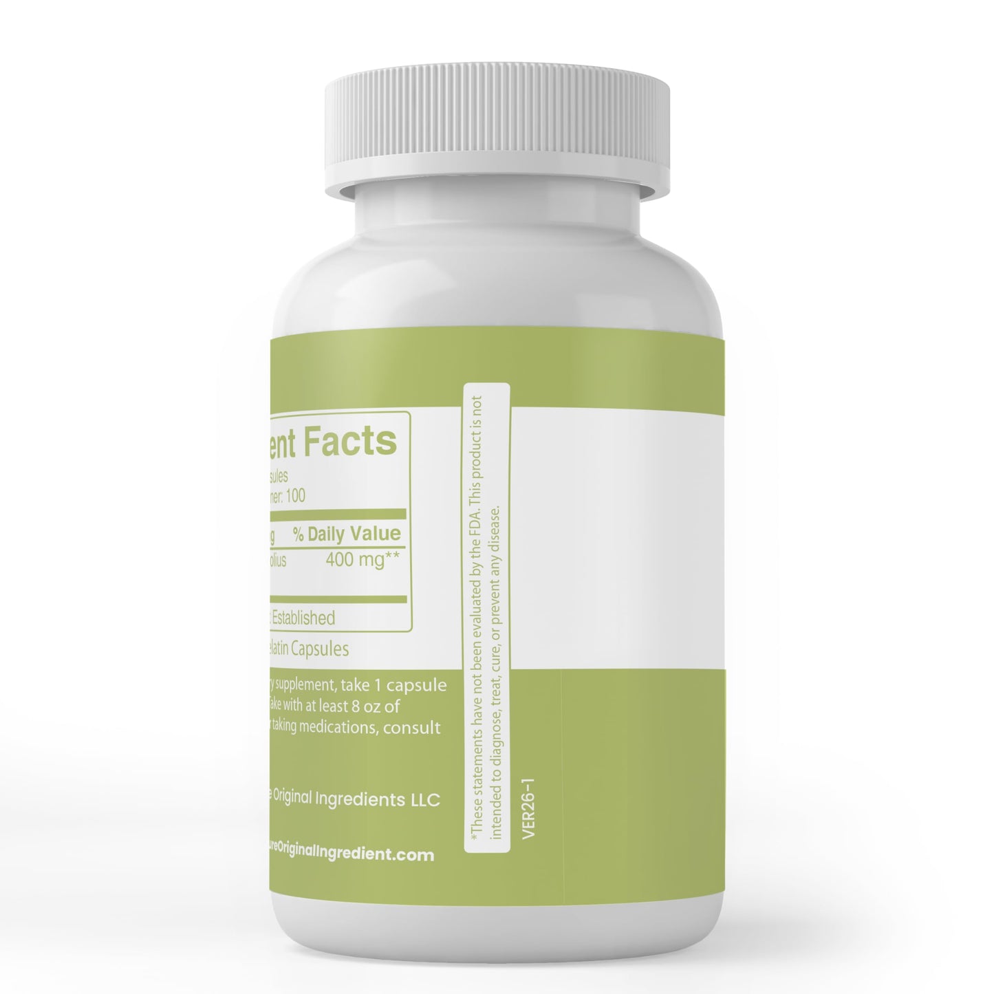 PURE ORIGINAL INGREDIENTS Yacon Root 100 Capsules