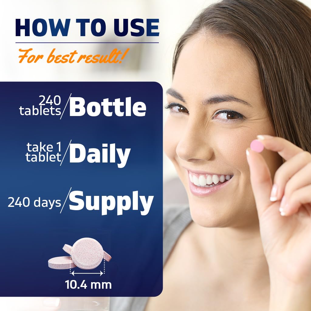 Vitamatic Methyl B12 5000 mcg with Folic Acid Fast Dissolve Tablets, 240 Tablets