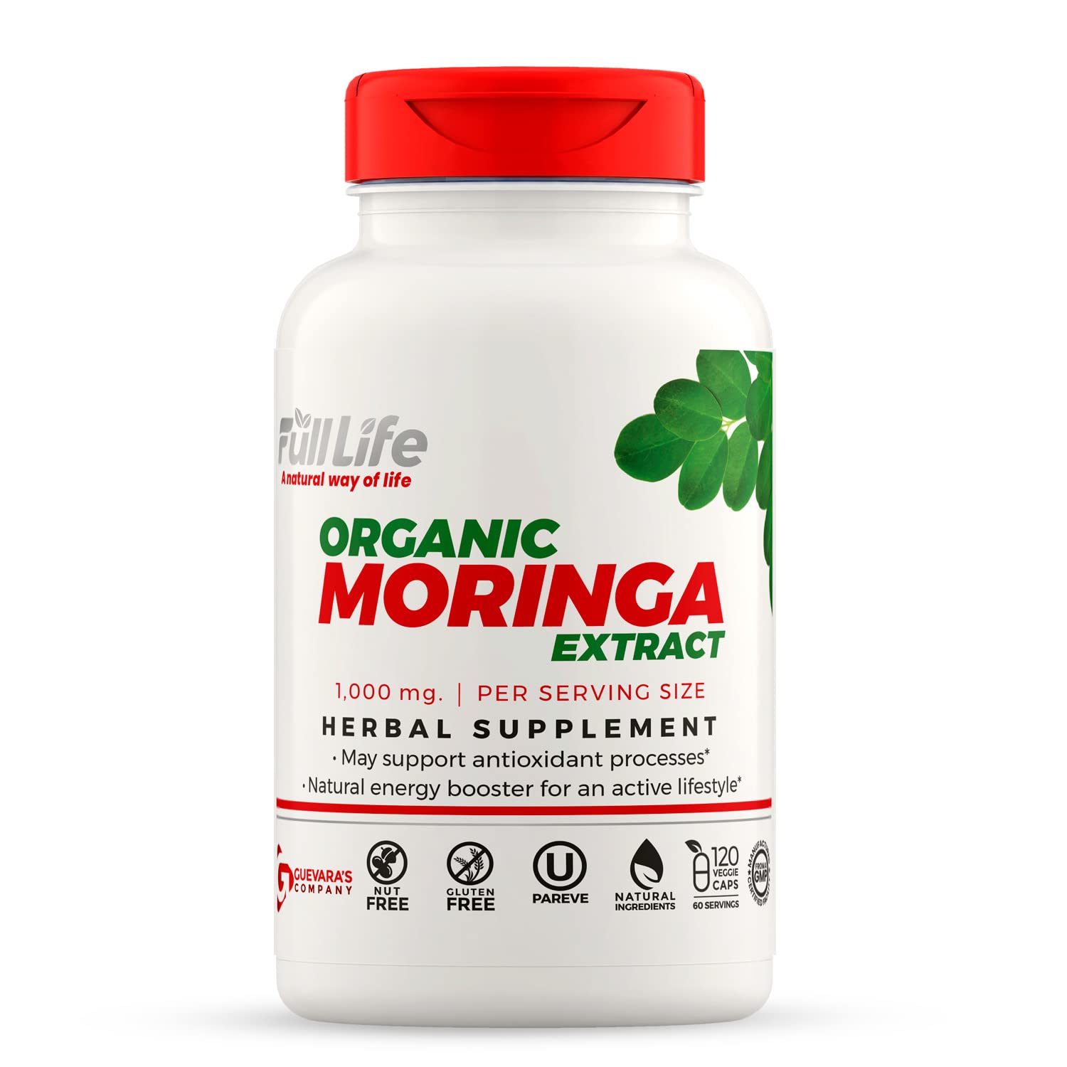 Full Life Moringa Oleifera Capsules 120 Veggie Caps