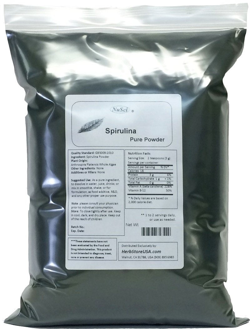 NuSci 100% Spirulina Powder 17.64 Ounces
