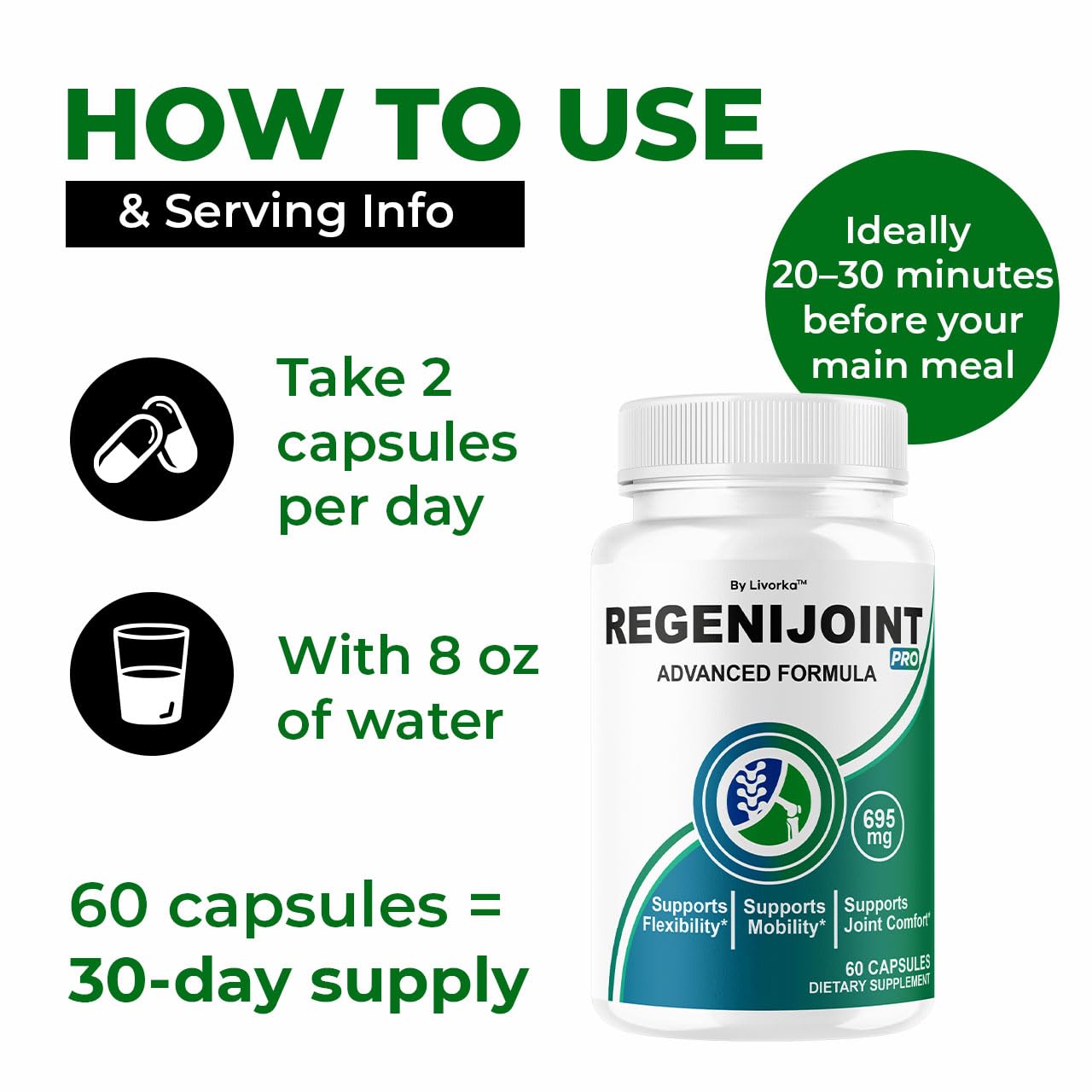 LIVORKA RegeniJoint, 300 Capsules