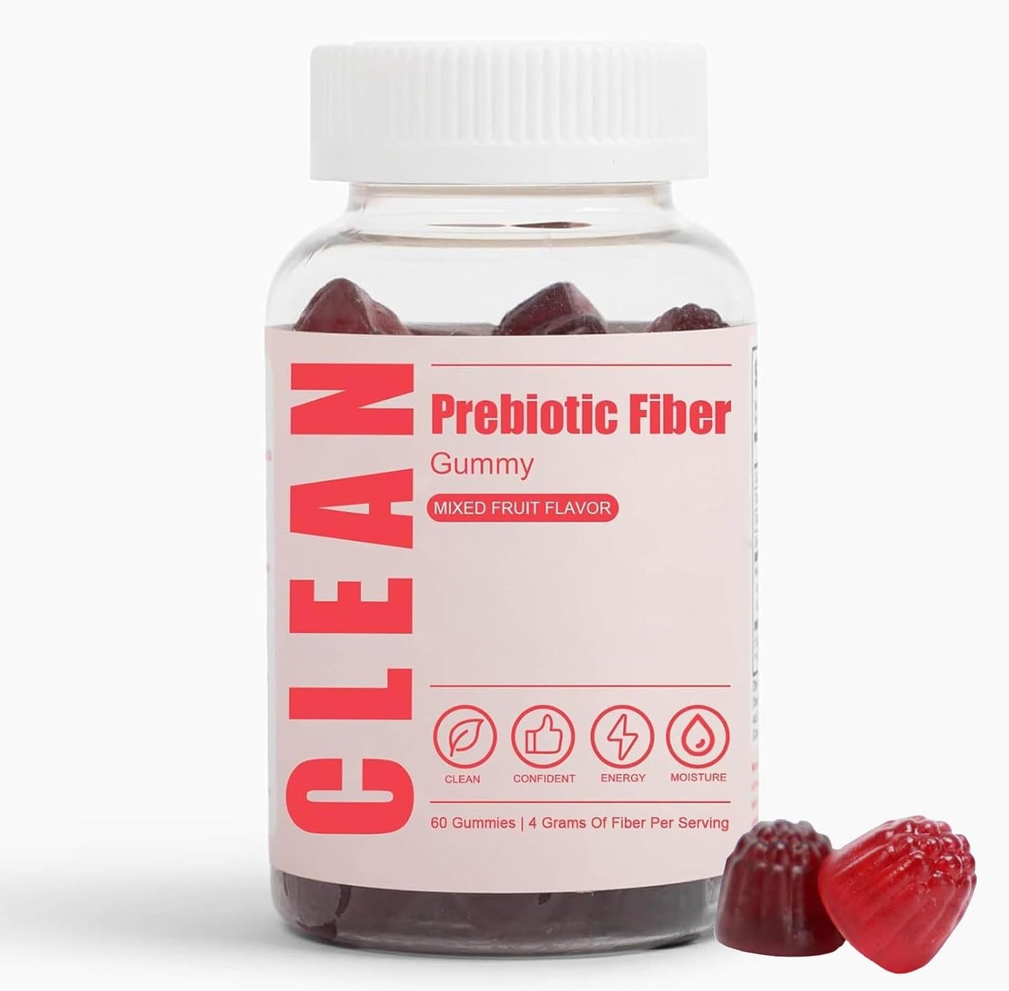 JINMAO Clean Fiber Gummies for Men, 60 Gummies