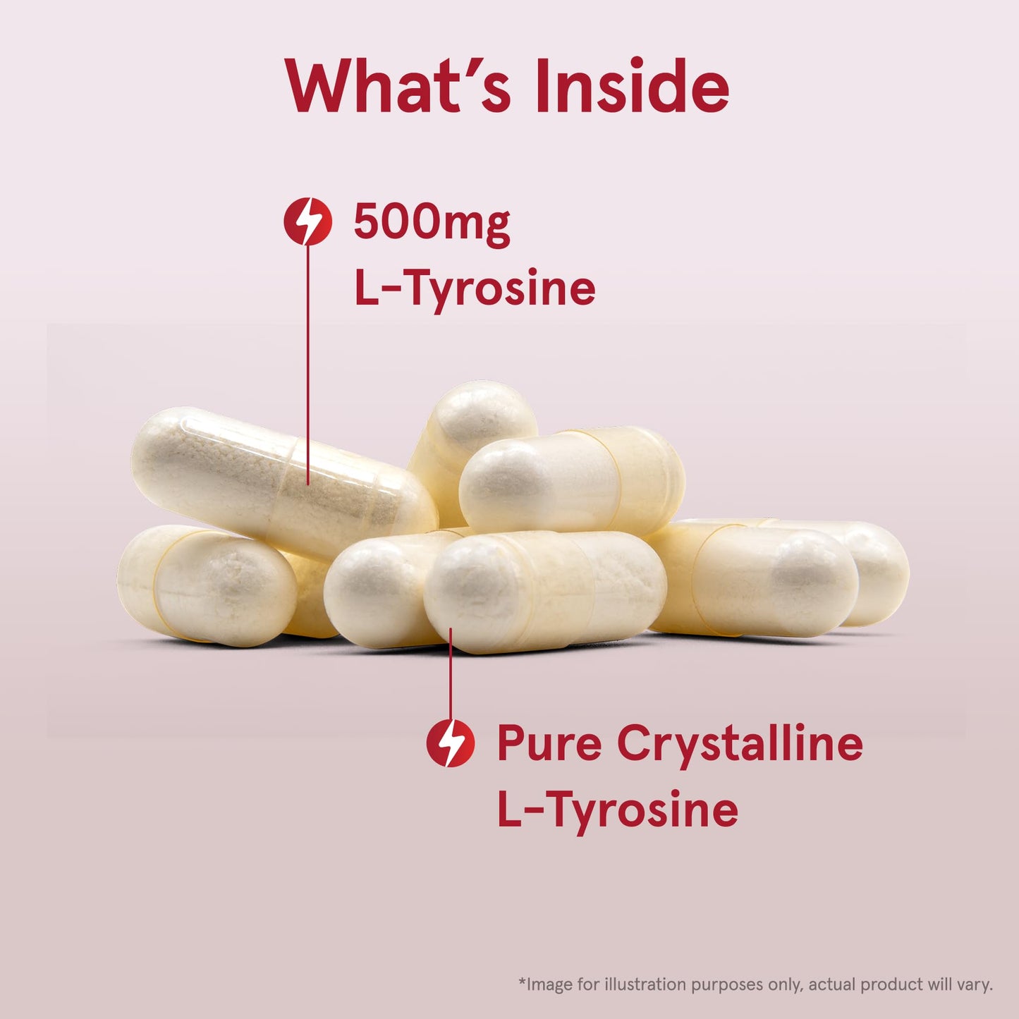 Jarrow Formulas L-Tyrosine 500 mg Capsule, 100 Capsules