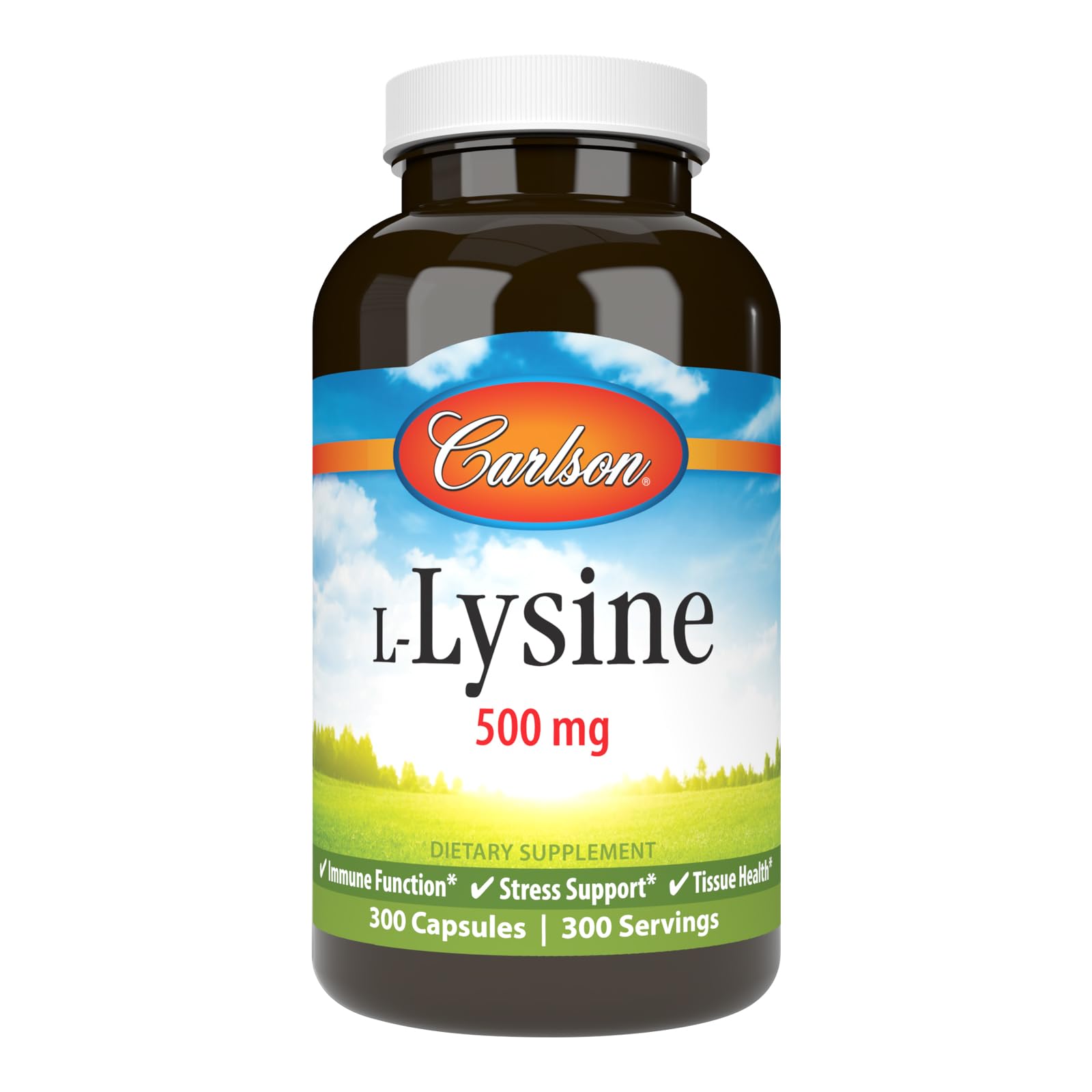 Carlson L-Lysine 500 mg Capsules, 300 Capsules