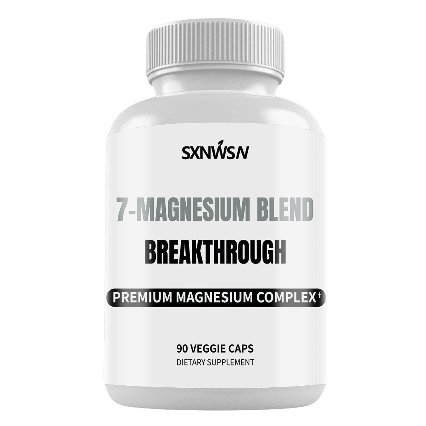 SXNWSN Magnesium Glycinate Supplement with Vitamin B6 & Manganese Citrate, 7 Type Magnesium Complex - Support Restful Sleep, Muscle Relaxation, Heart Health and Metabolism, 90 Capsules