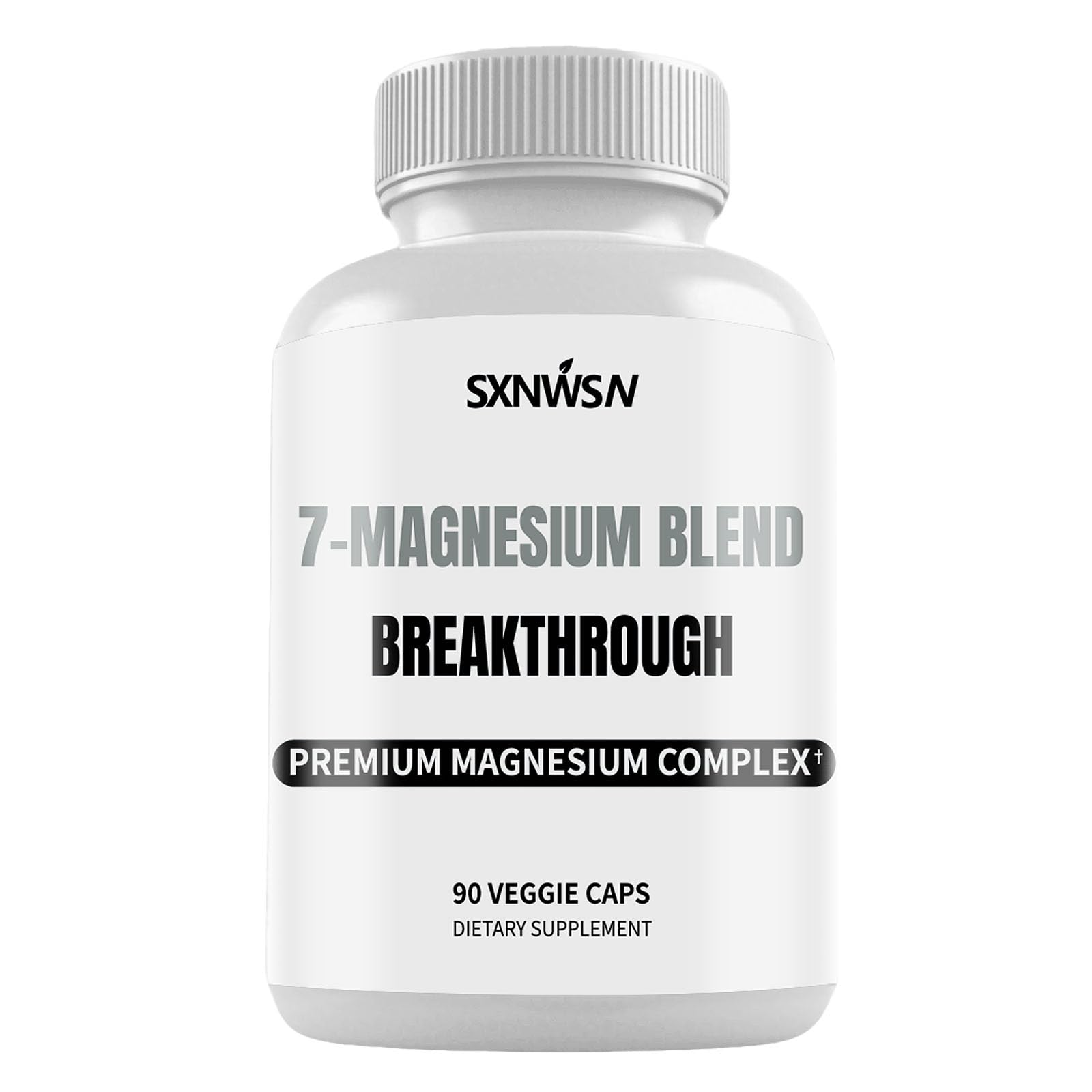 SXNWSN Magnesium Glycinate Supplement with Vitamin B6 & Manganese Citrate, 7 Type Magnesium Complex - Support Restful Sleep, Muscle Relaxation, Heart Health and Metabolism, 90 Capsules