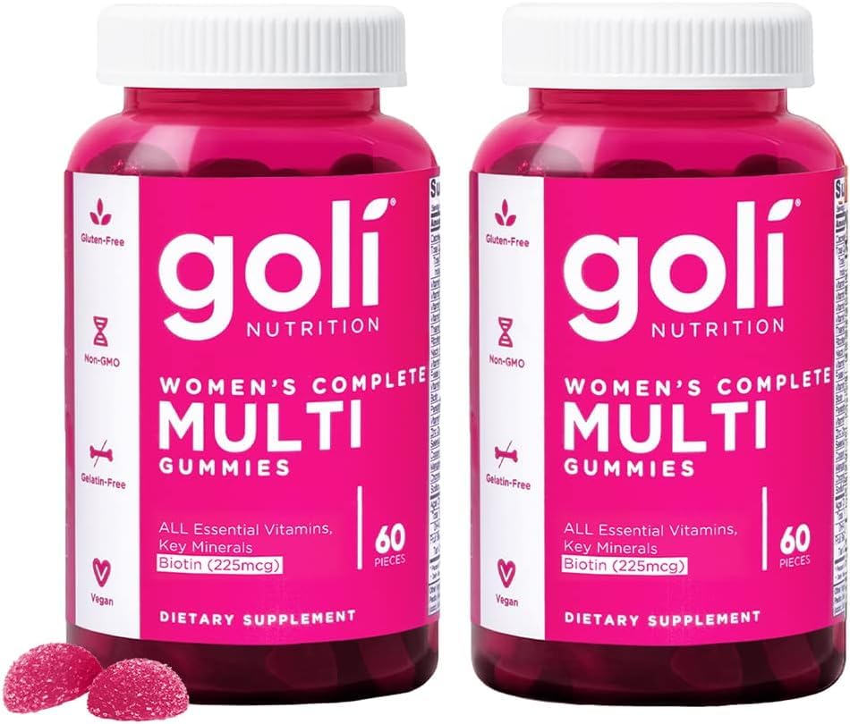 Goli Women's Multi Gummies - Complete Daily Multivitamin with All 13 Essential Vitamins, Biotin, Zinc - 120 Gummies