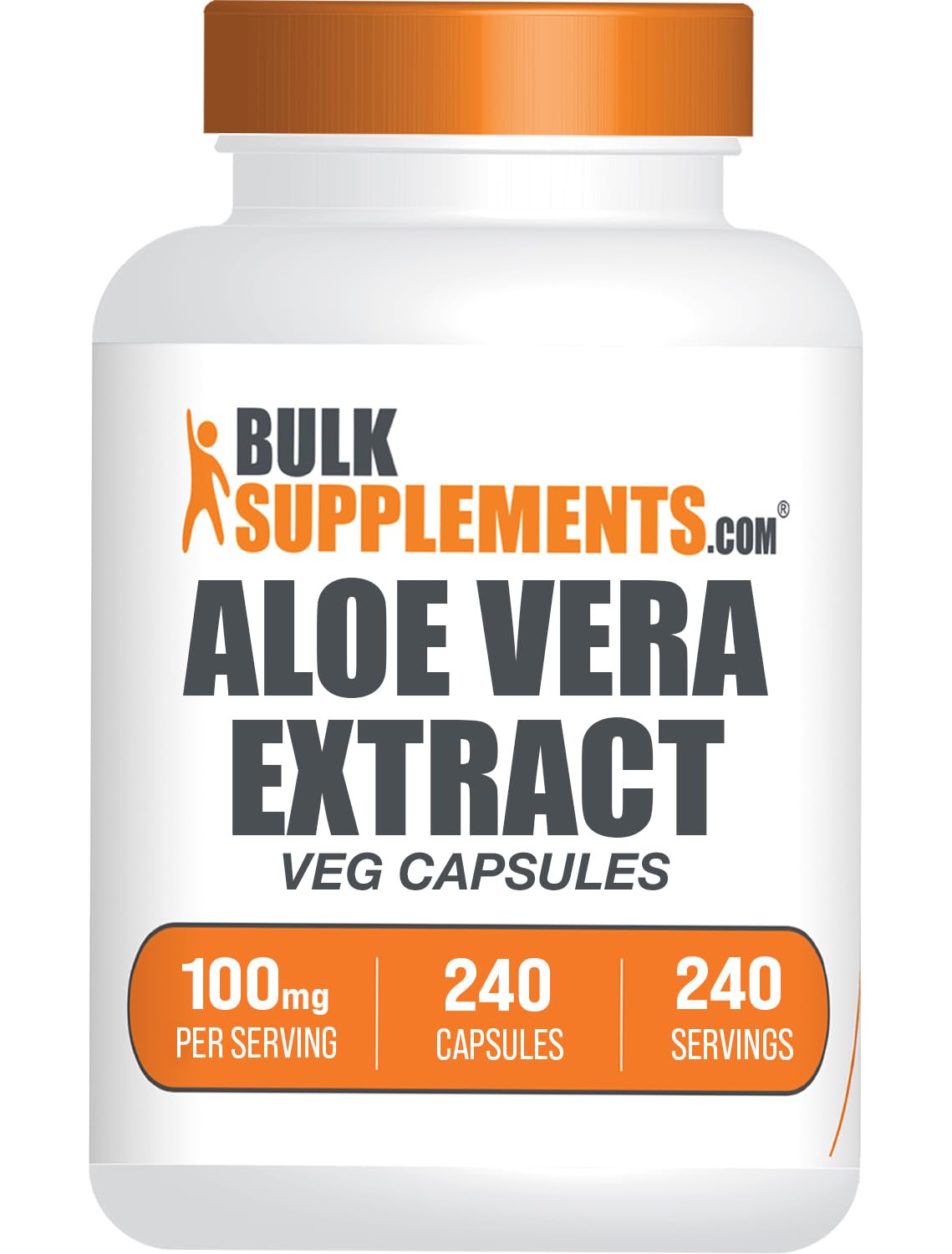 BulkSupplements Aloe Vera Capsules, 240 Capsules