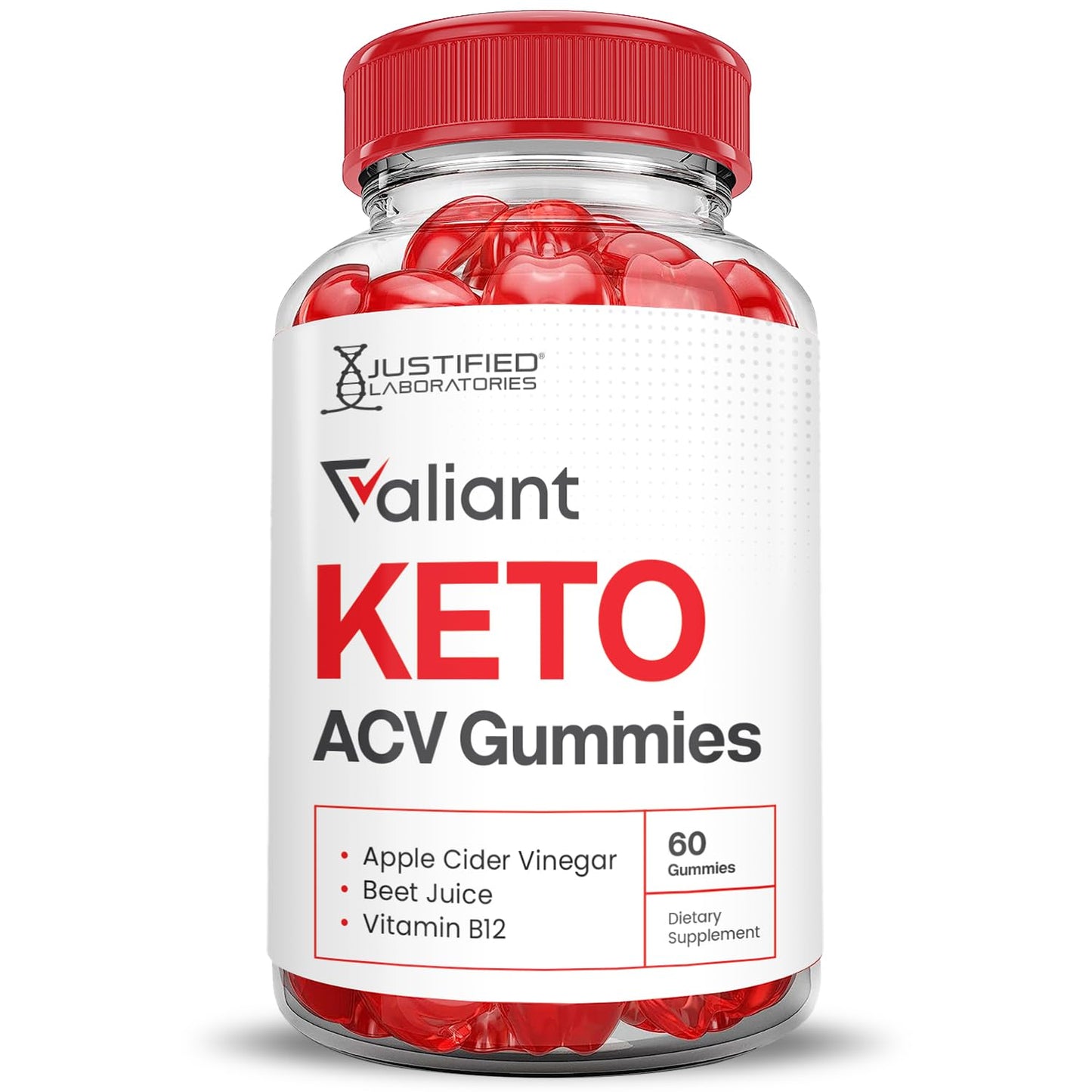 Justified Laboratories Valiant Keto ACV Gummies Advanced Formula 1000MG, 300 Gummies