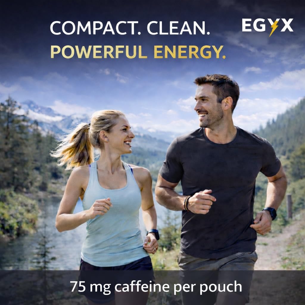EGYX Honey-Based Energy Gel 75 mg Caffeine, Fast Clean Energy, Preservative-Free for Running, Workouts & Daily Use, 16-Count Variety Pack