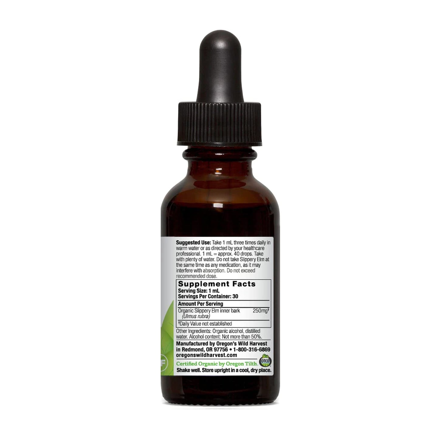 Oregon's Wild Harvest 1:4 Organic Slippery Elm Extract Capsule, 1 Capsule