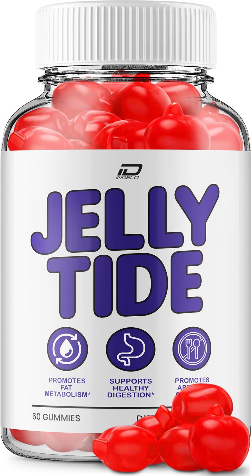 Indelo Jelly Tide ACV Gummies, Gummy, 60 Gummies