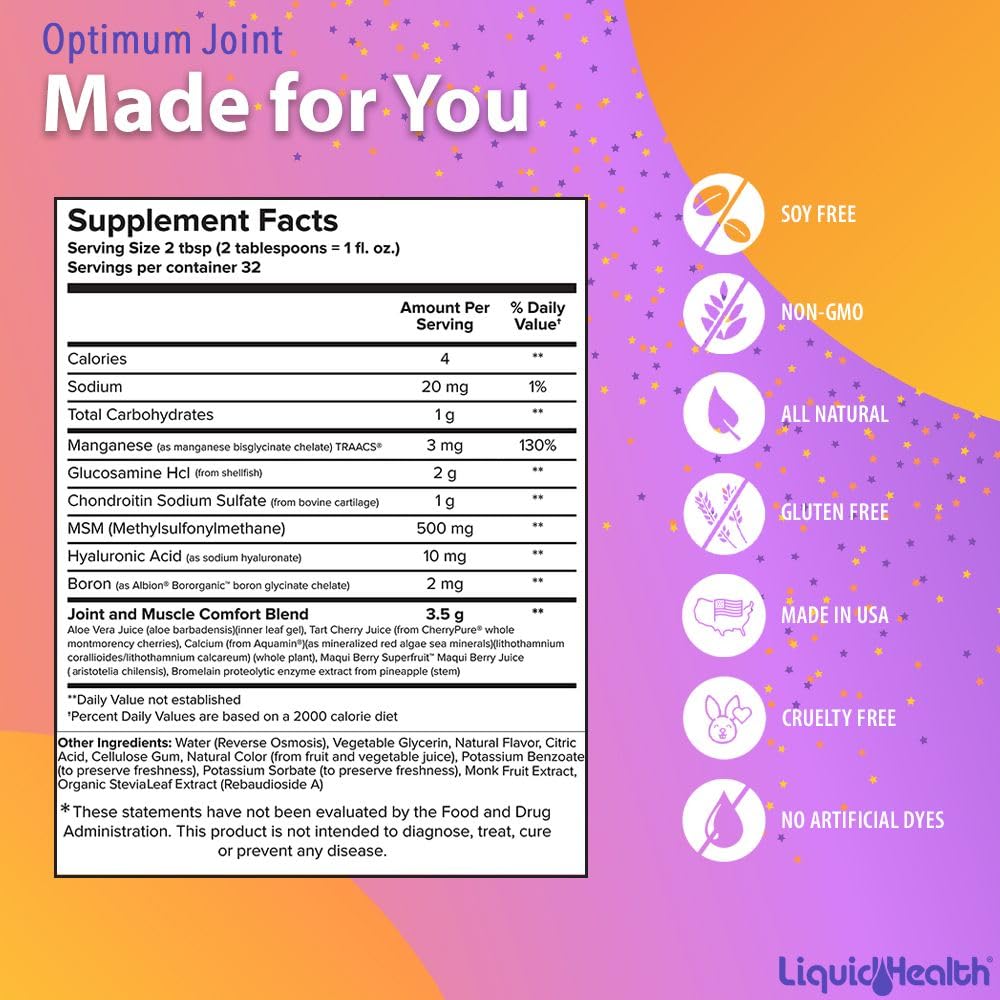 LIQUIDHEALTH Optimum Joint Glucosamine Chondroitin Supplement & Multivitamin Bundle (Powder)