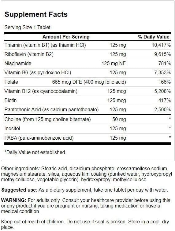 Swanson Vitamin B-125 Complex Tablets 250 Tablets
