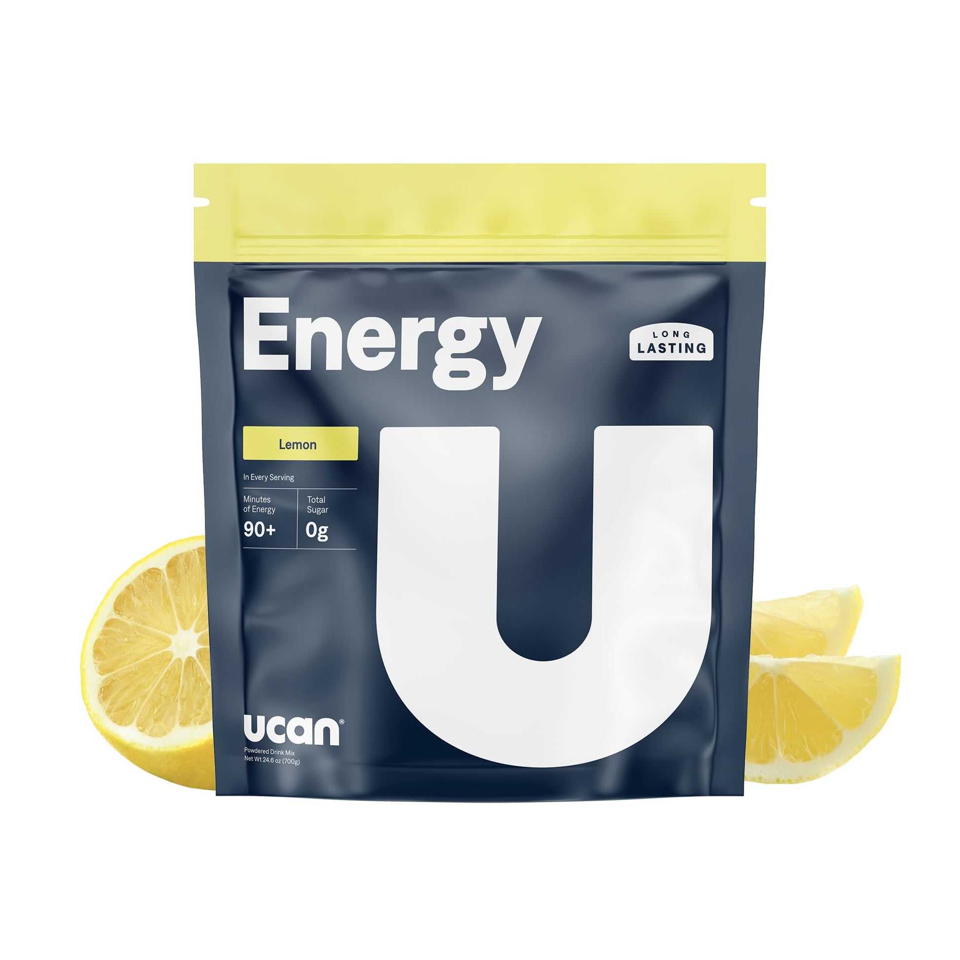 UCAN Energy Powder Lemon Keto Sugar-Free Pre & Post Workout for Men & Women, 28 Servings