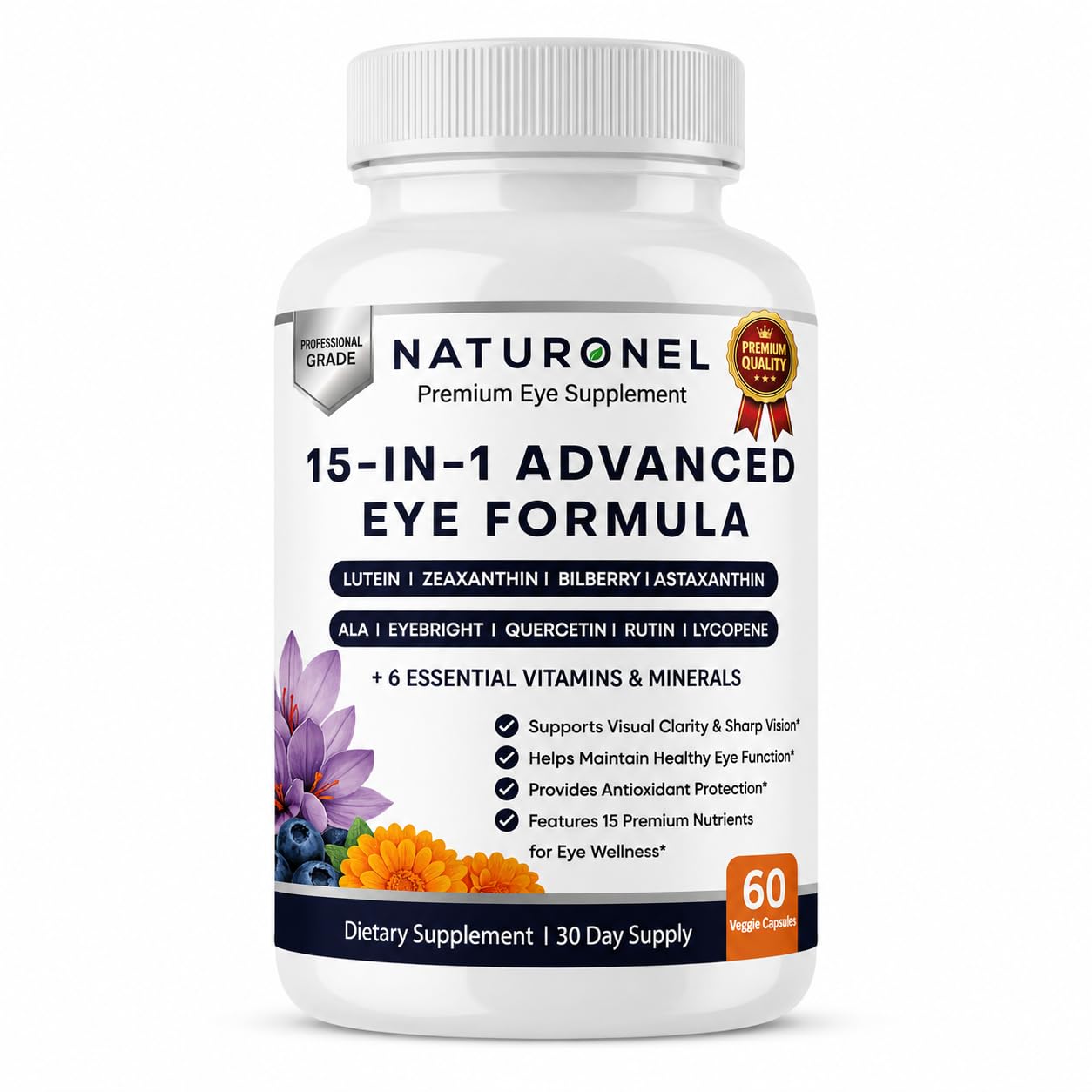 Naturonel 15-in-1 Advanced Eye Formula Capsule, 60 Count