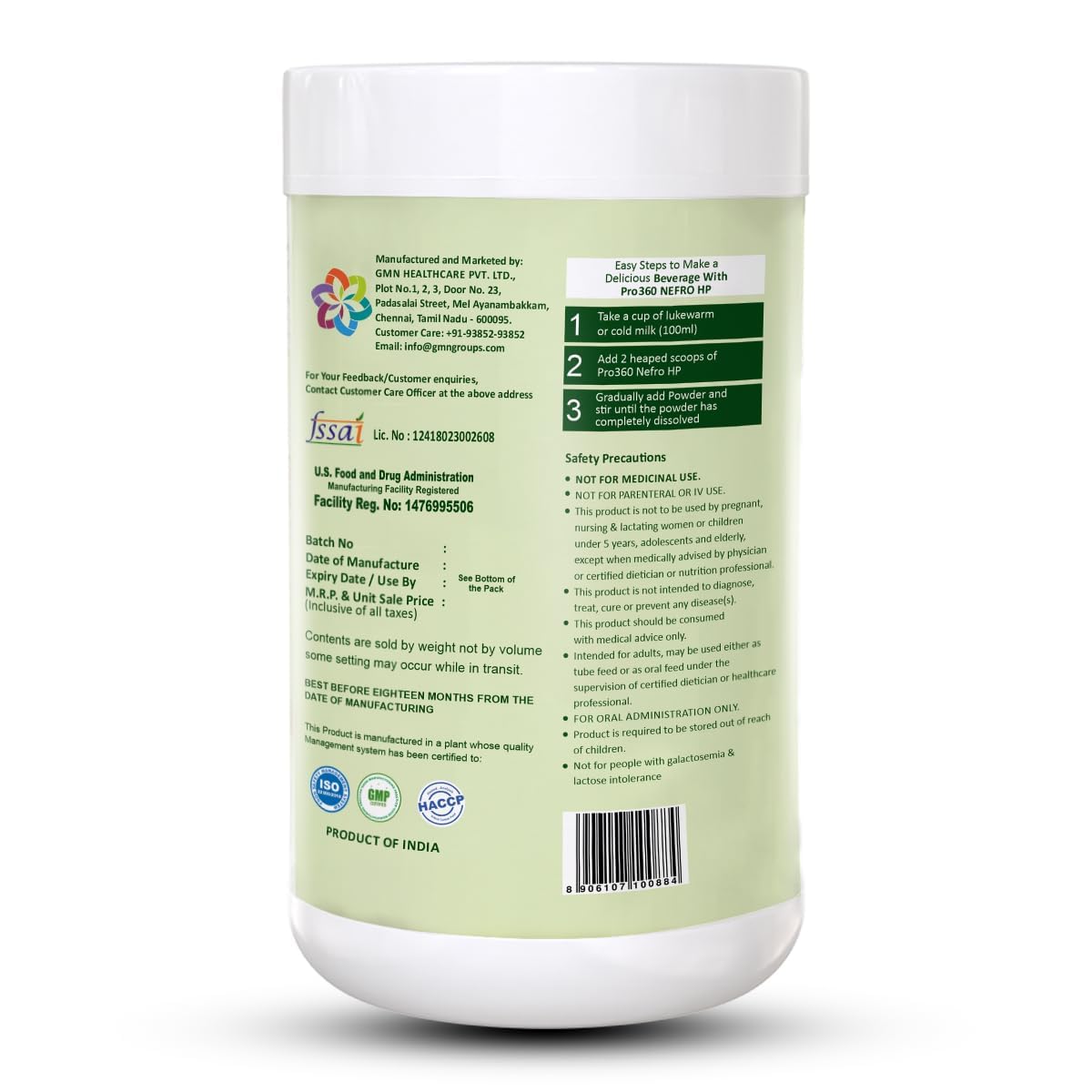 Generic NEF_ro Lp (FKA Nephro Lp) Low Protein Non-Dialysis Care Supplement Powder, 1 Count