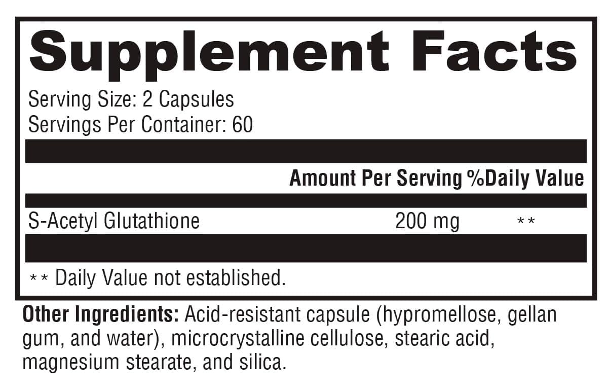 XYMOGEN S-Acetyl Glutathione Capsule 120 Count