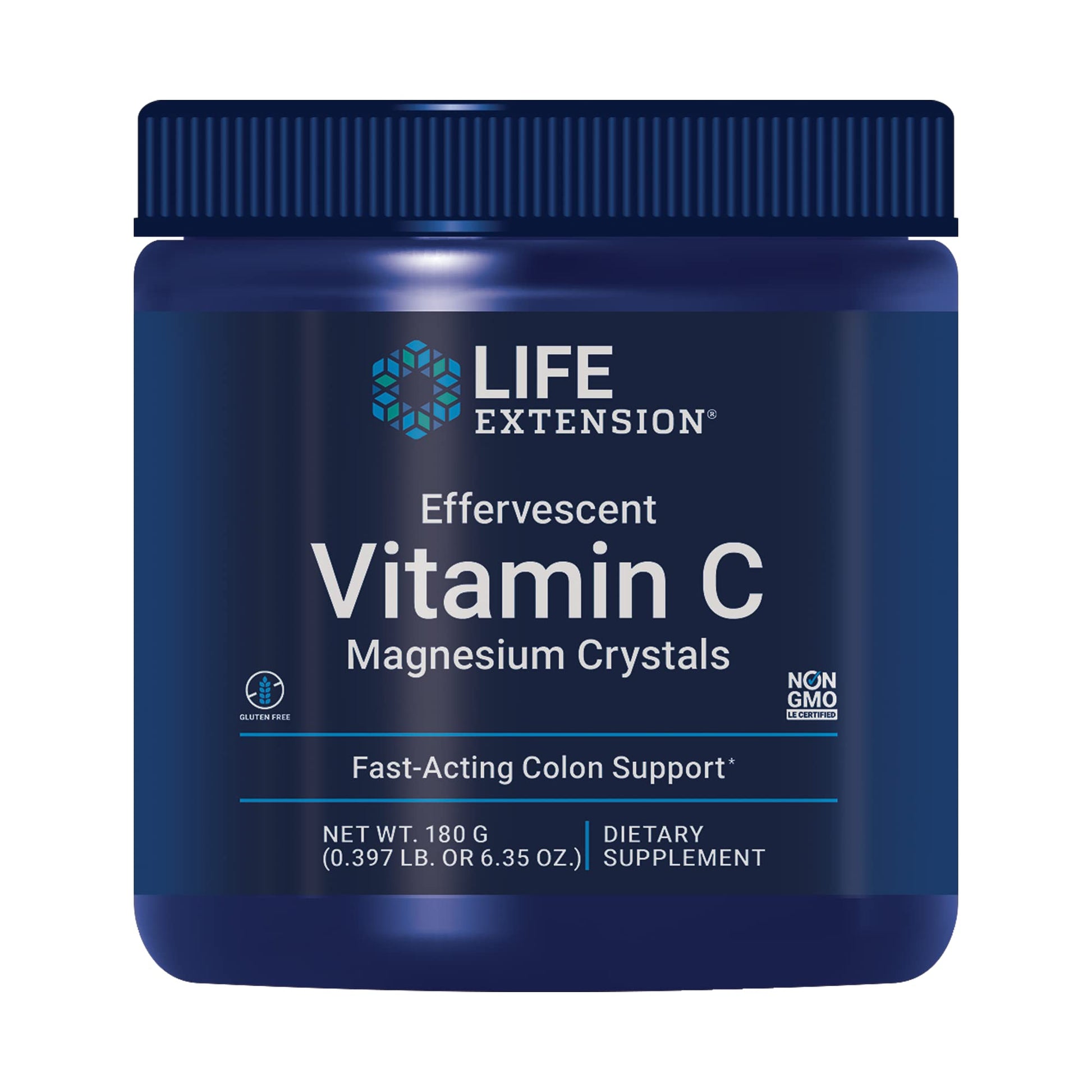 Life Extension Effervescent Vitamin C Magnesium Crystals Powder 6.35 oz
