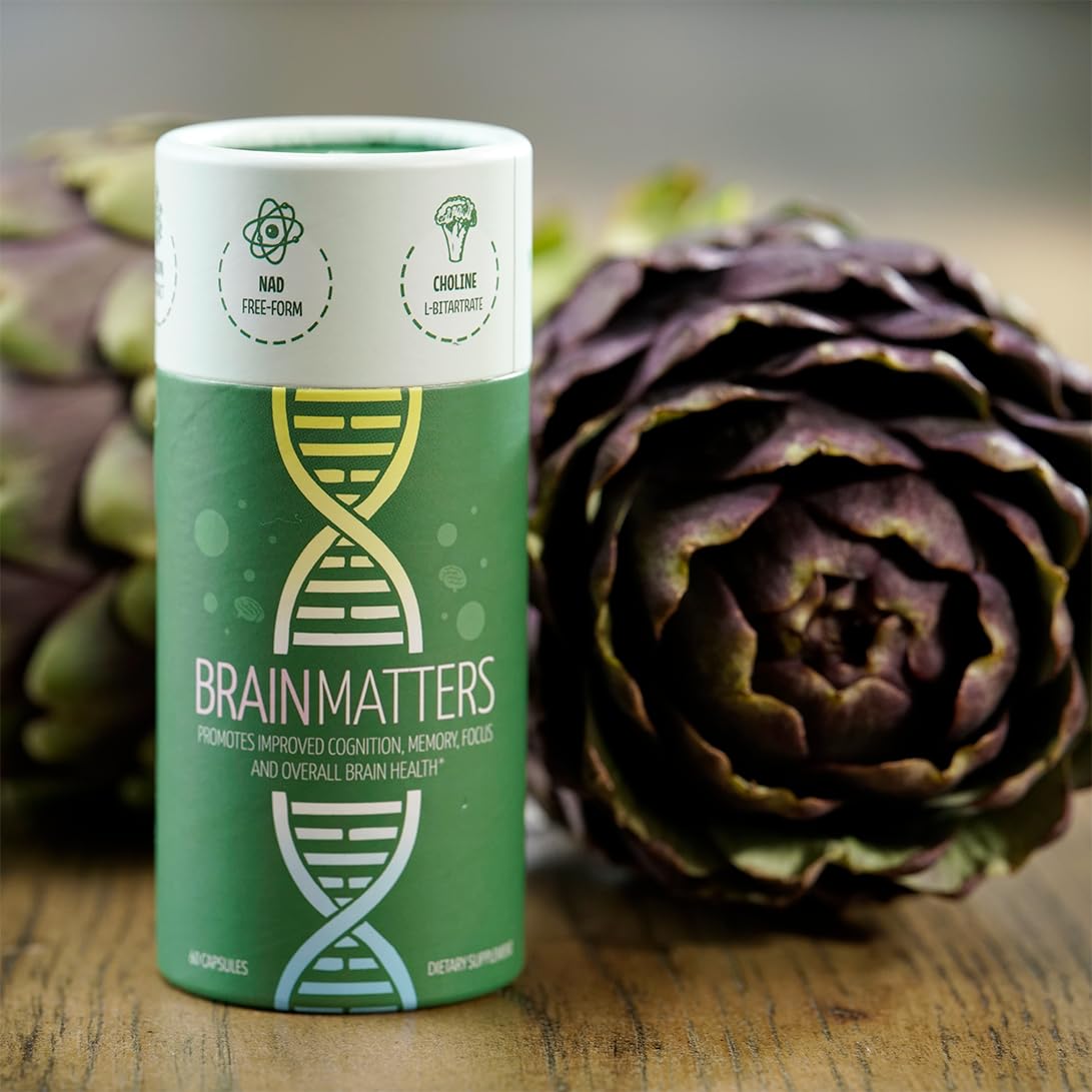 Daily Fix Wellness BrainMatters Nootropic Supplement with Bacopa, Ginkgo Biloba, Lion's Mane Mushroom, B Complex, NAD, Choline for Memory and Focus, 60 Capsules